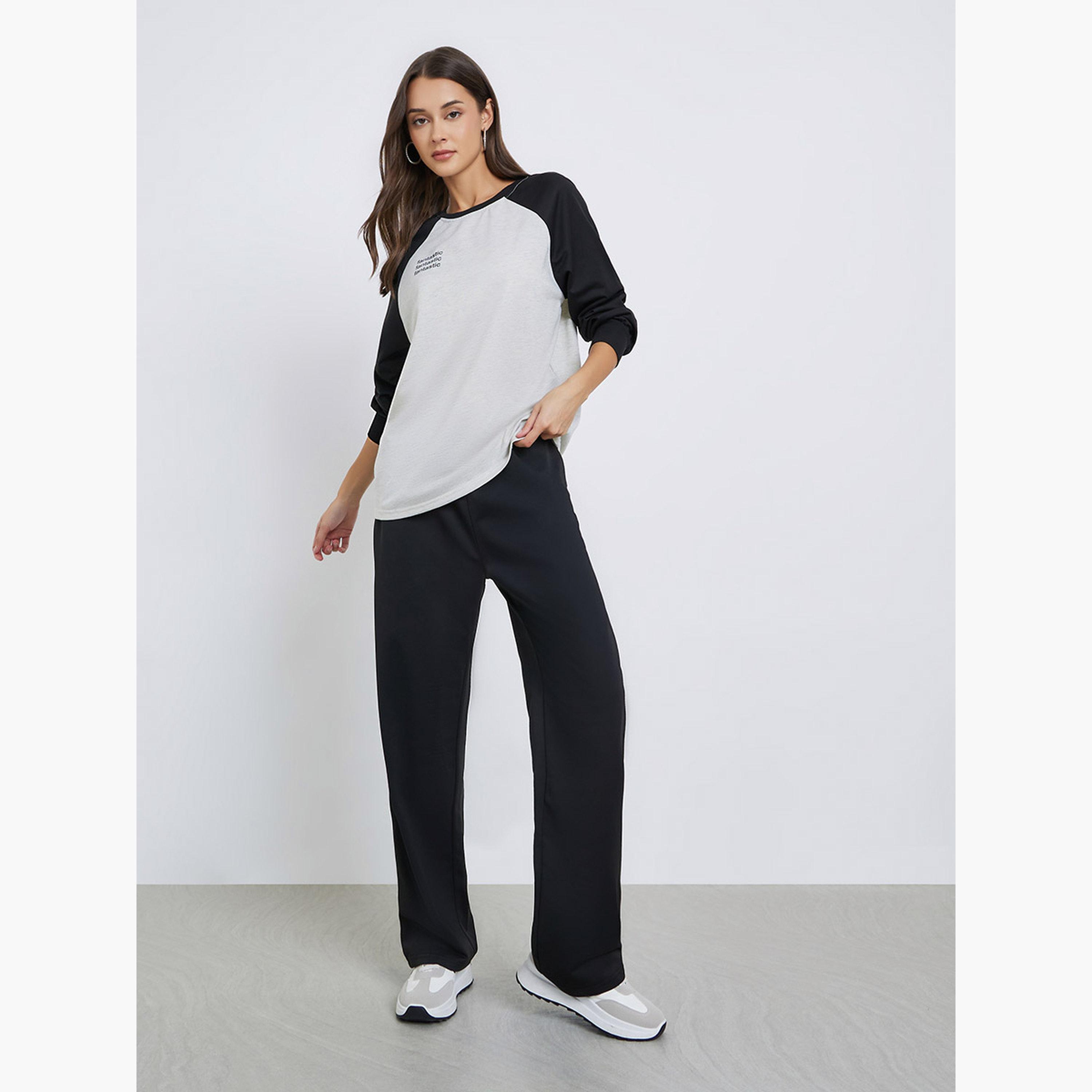 ستايلي - تي شيرت وبنطال رياضي بألوان متعددة للنساء-women-clothing-coordsets-image-1