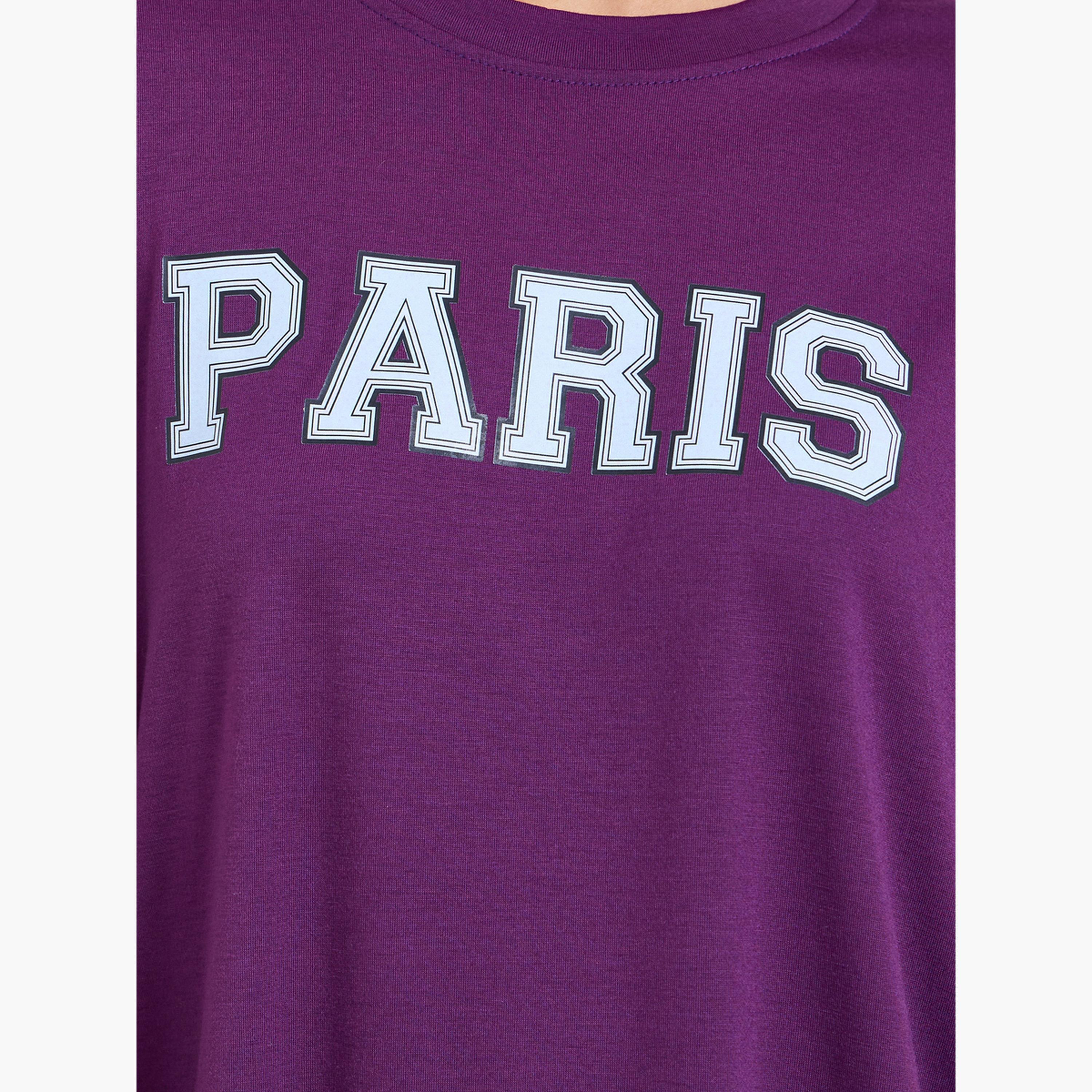 Styli Women Purple Graphic Oversized Long Sleeve T-Shirt-women-clothing-tshirts-image-4
