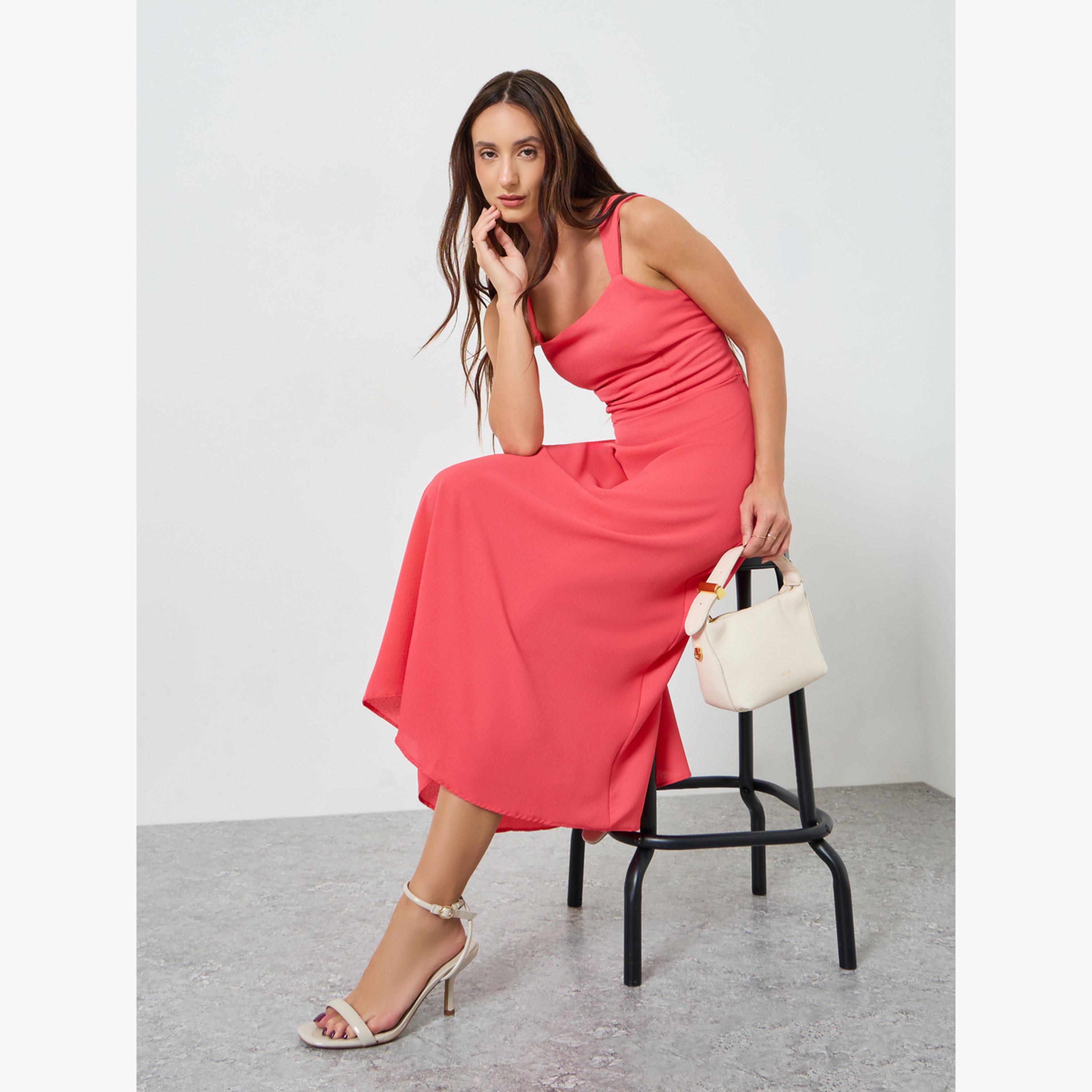 فستان طويل بحمالات وحافة واسعة-women-clothing-dresses-image-5