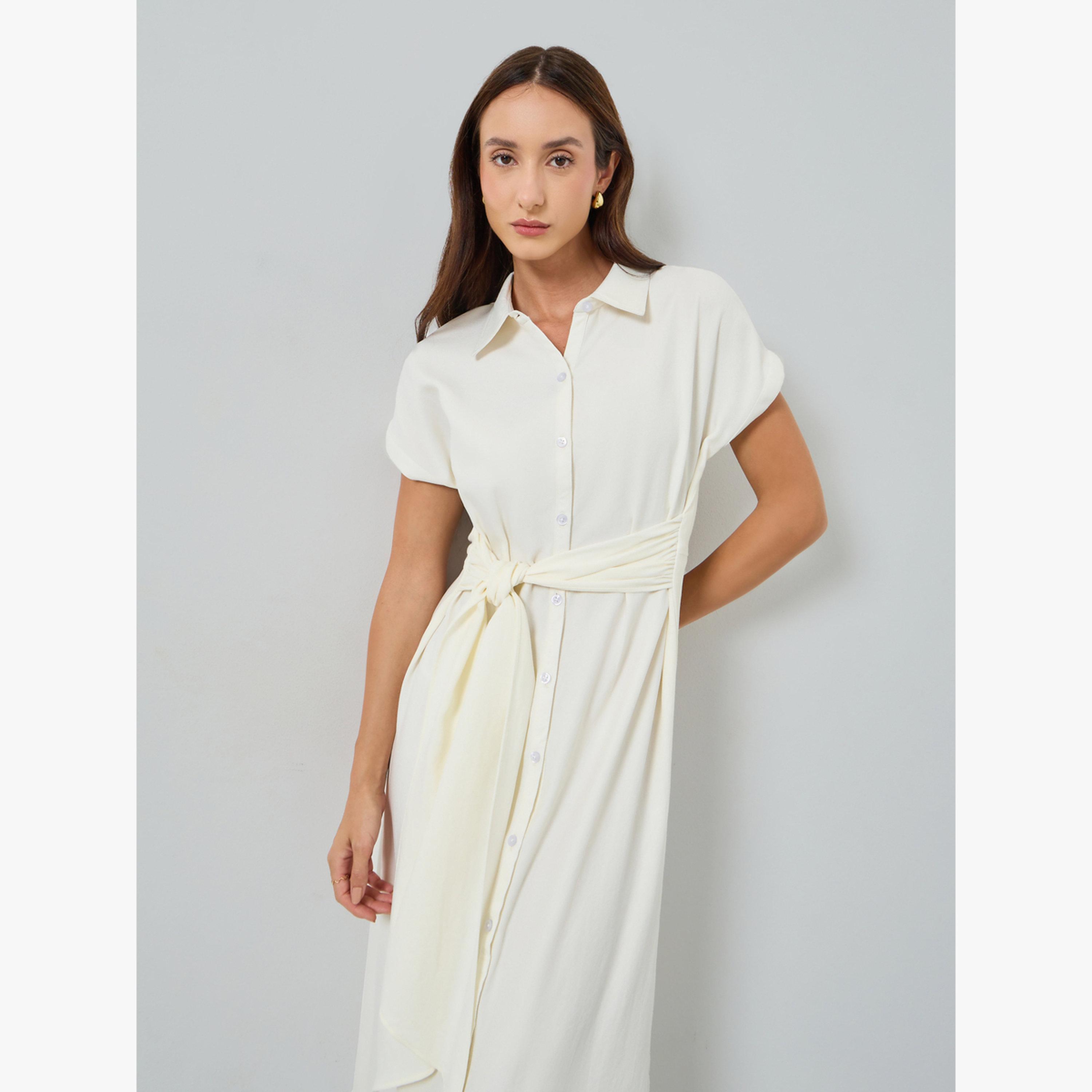 فستان قميص طويل بحزام-women-clothing-dresses-image-4