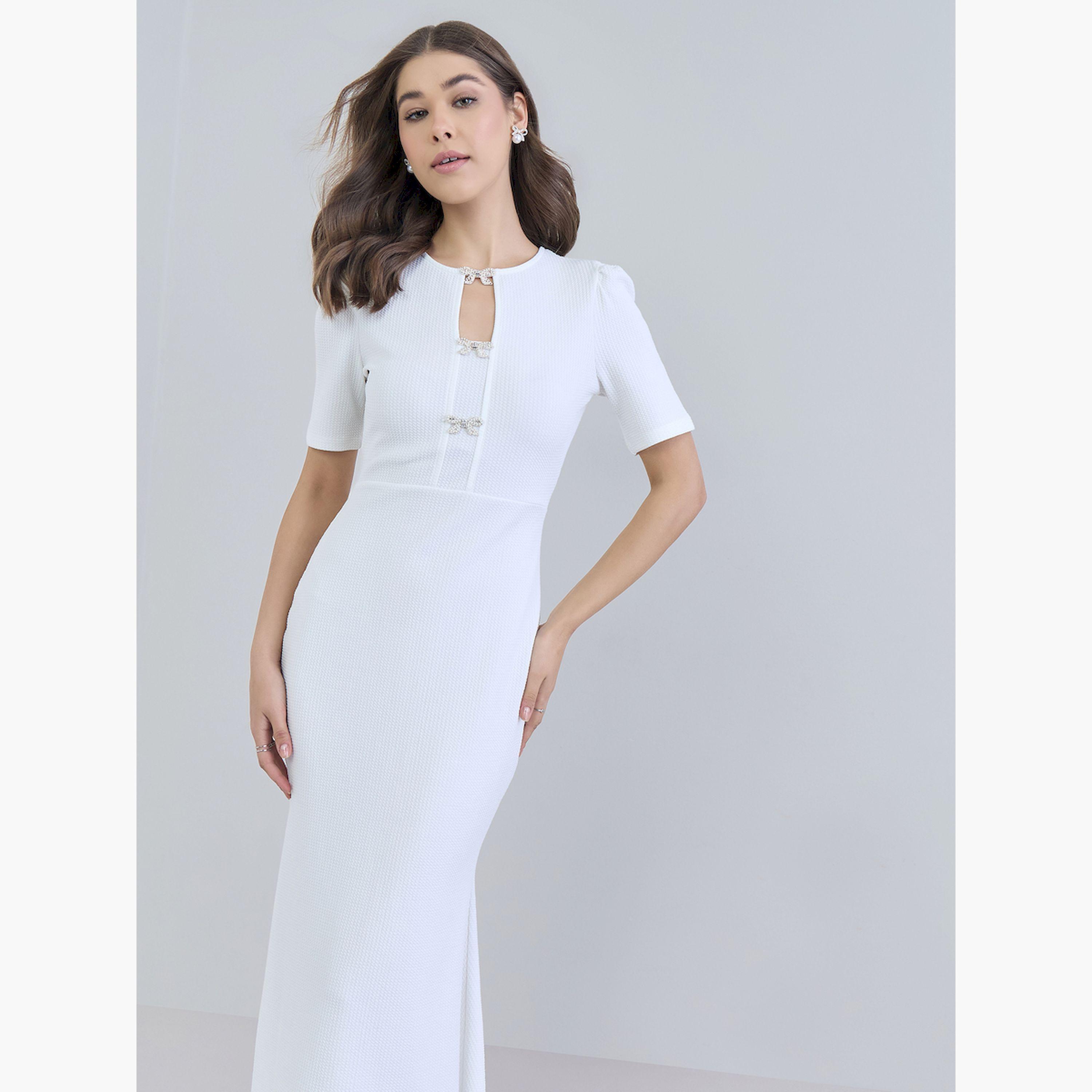 فستان طويل ضيق بتفاصيل فيونكة-women-clothing-dresses-image-2