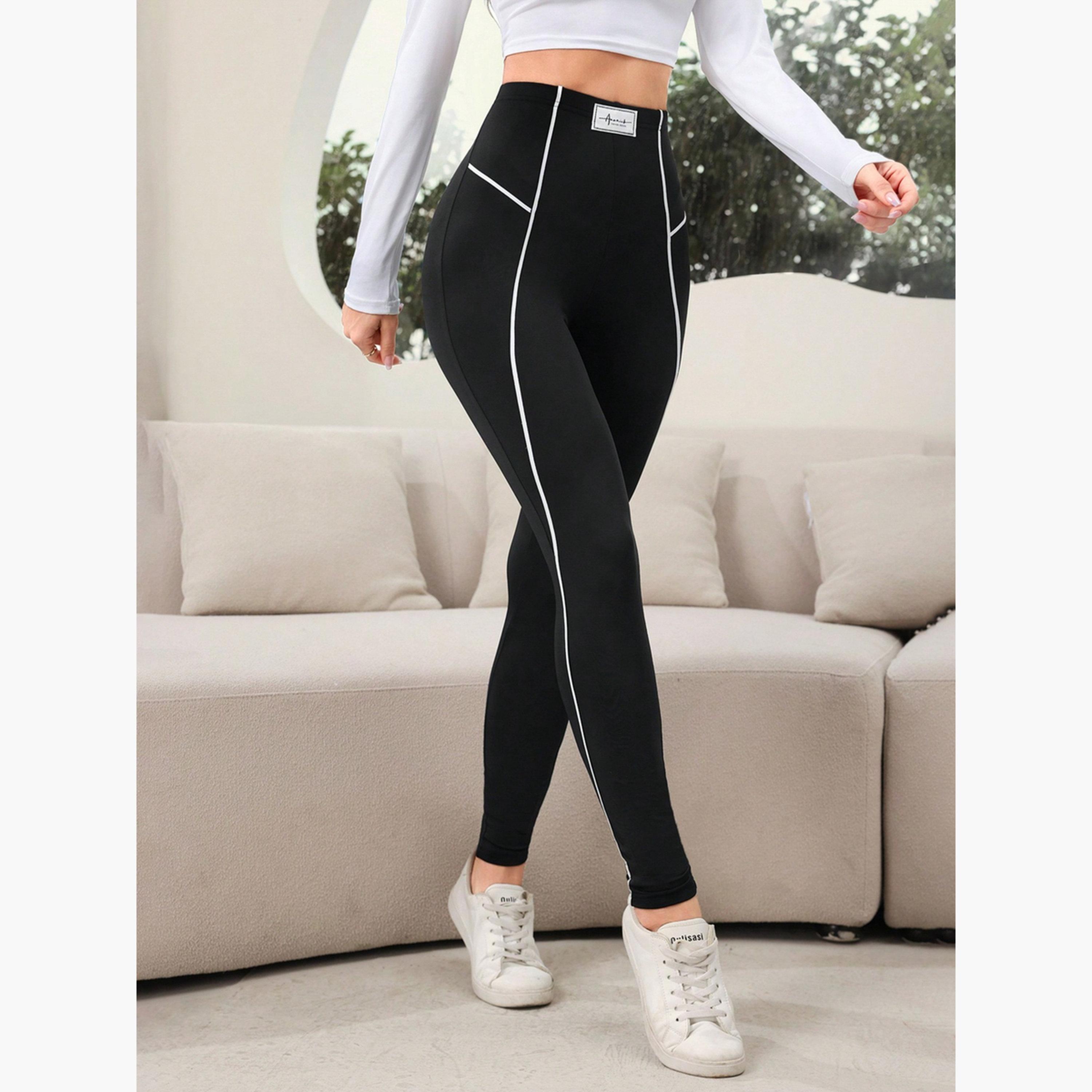 Take Two Women Contrast Piping Patch Detail Leggings-women-clothing-bottoms-leggings-image-5