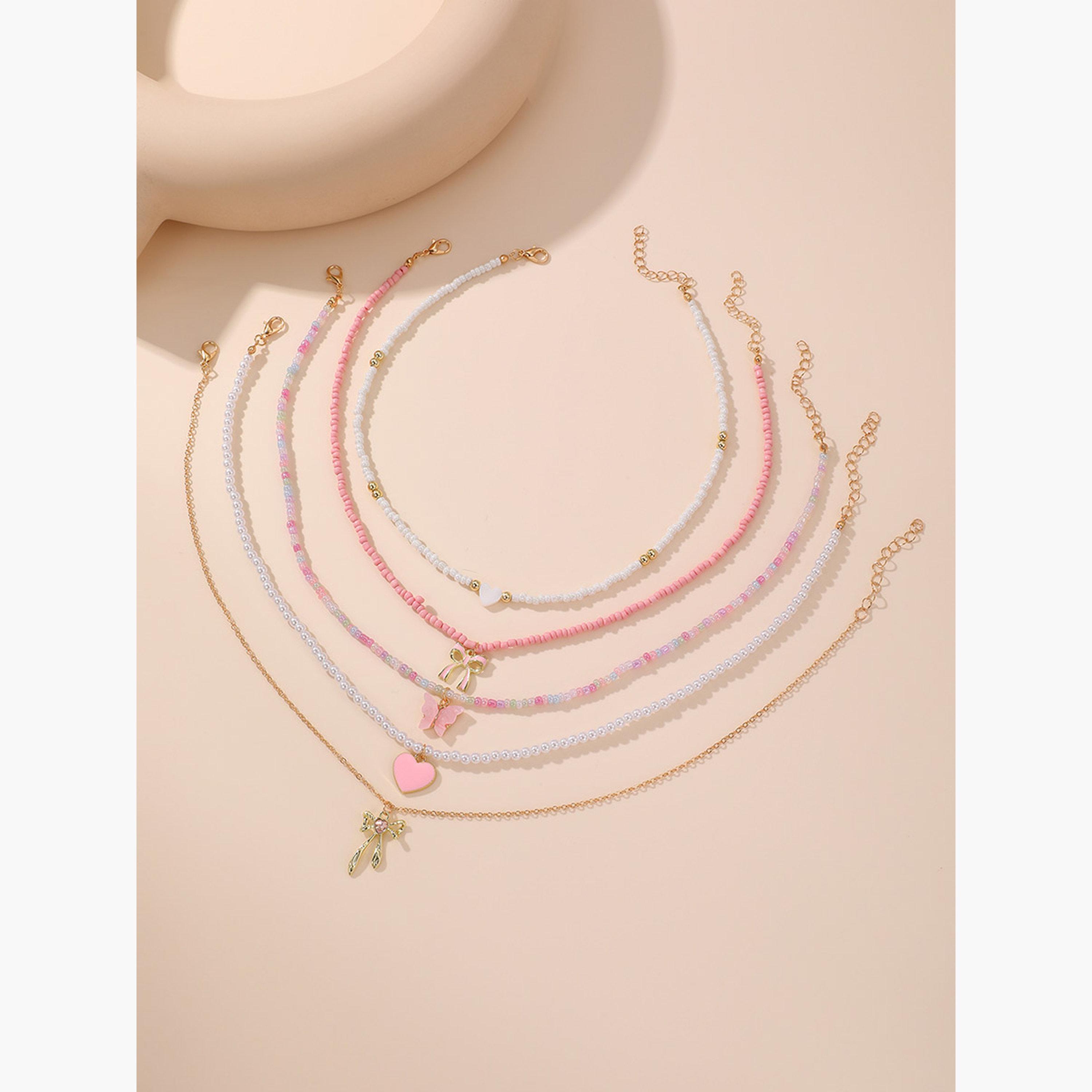 Take Two Women  5pcs Assorted Pendant Beaded Necklace Set-women-watchesandjewellery-jewellery-necklacesandpendants-image-2