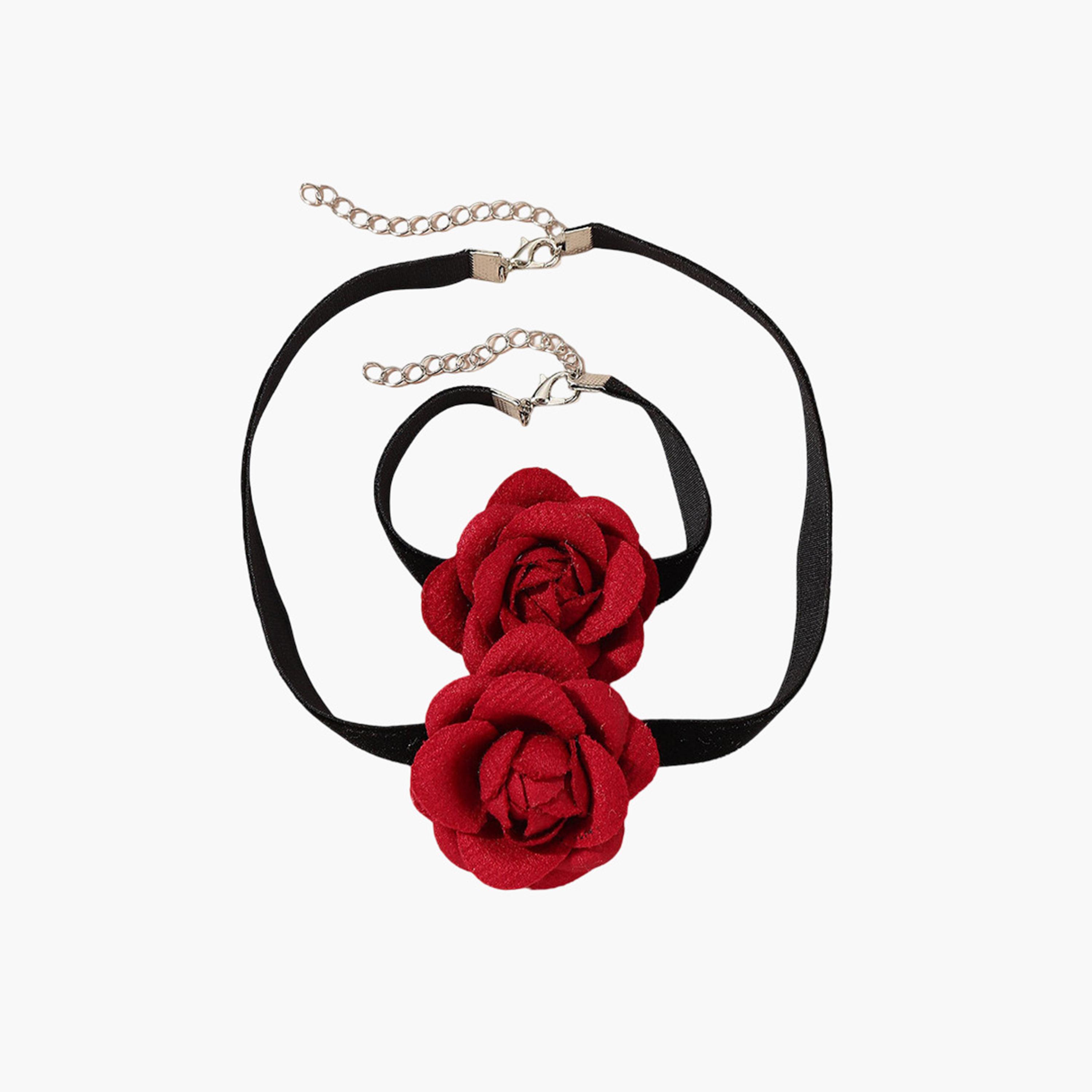 Take Two Women  2pcs 3D Floral Decor Necklace And Bracelet Set-women-watchesandjewellery-jewellery-jewellerysets-image-3