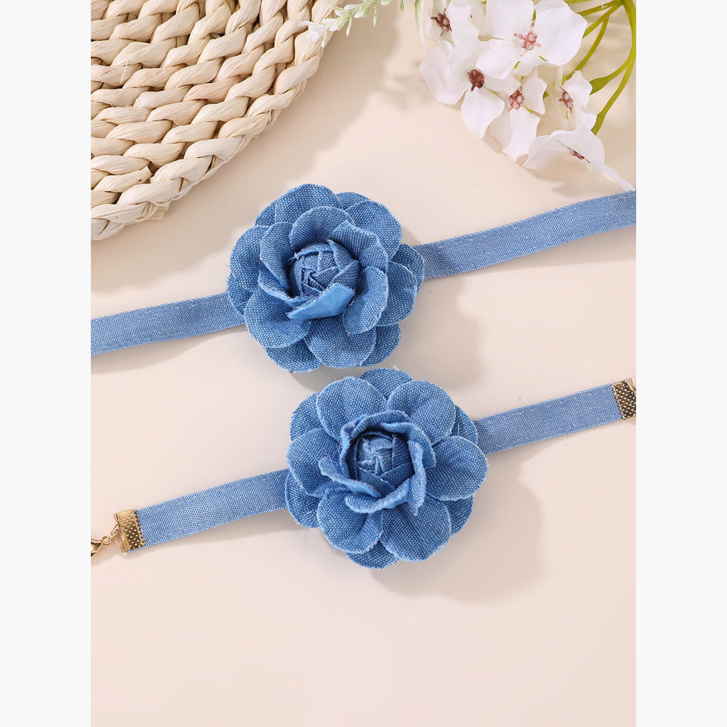 Take Two Women  2pcs 3D Floral Decor Necklace And Bracelet Set-women-watchesandjewellery-jewellery-jewellerysets-image-2