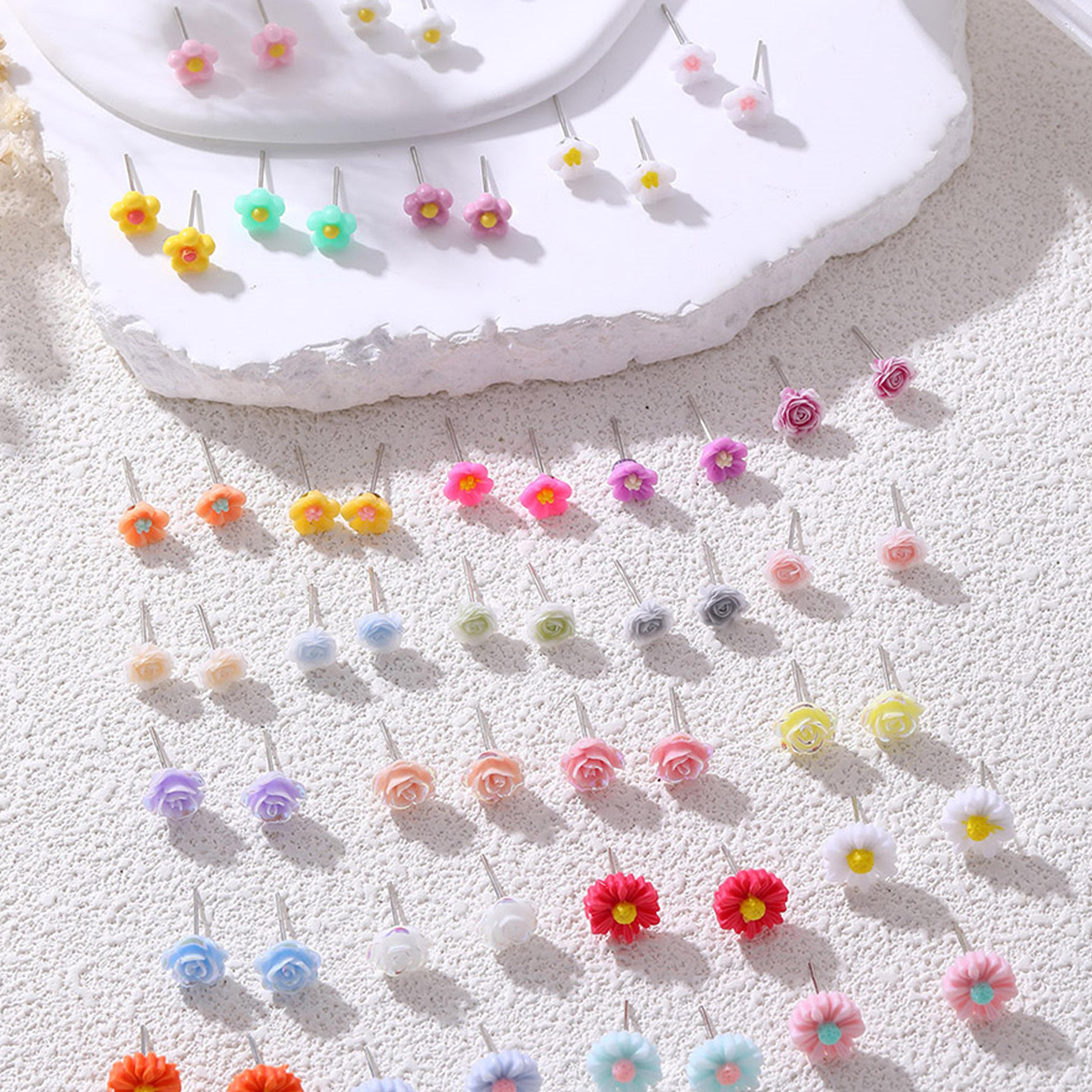 تيك تو - مجموعة من 30 زوجًا من أقراط الزهور المتنوعة-women-watchesandjewellery-jewellery-earrings-image-2