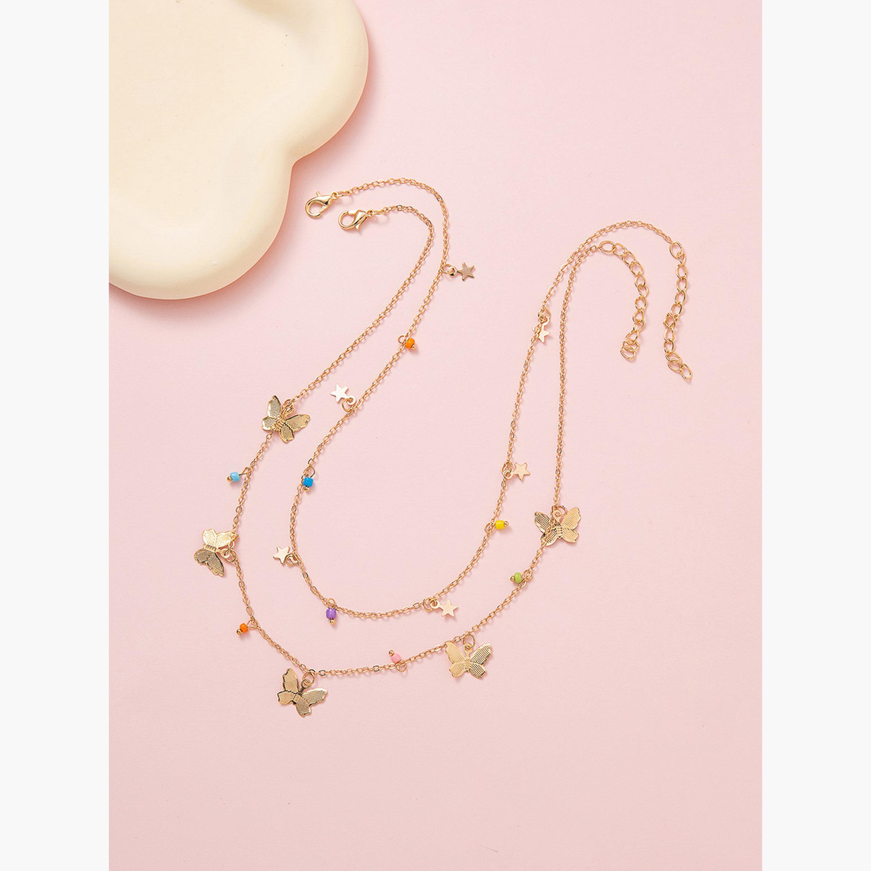 تيك تو - قلادات على شكل فراشة قطعتين-women-watchesandjewellery-jewellery-necklacesandpendants-image-2