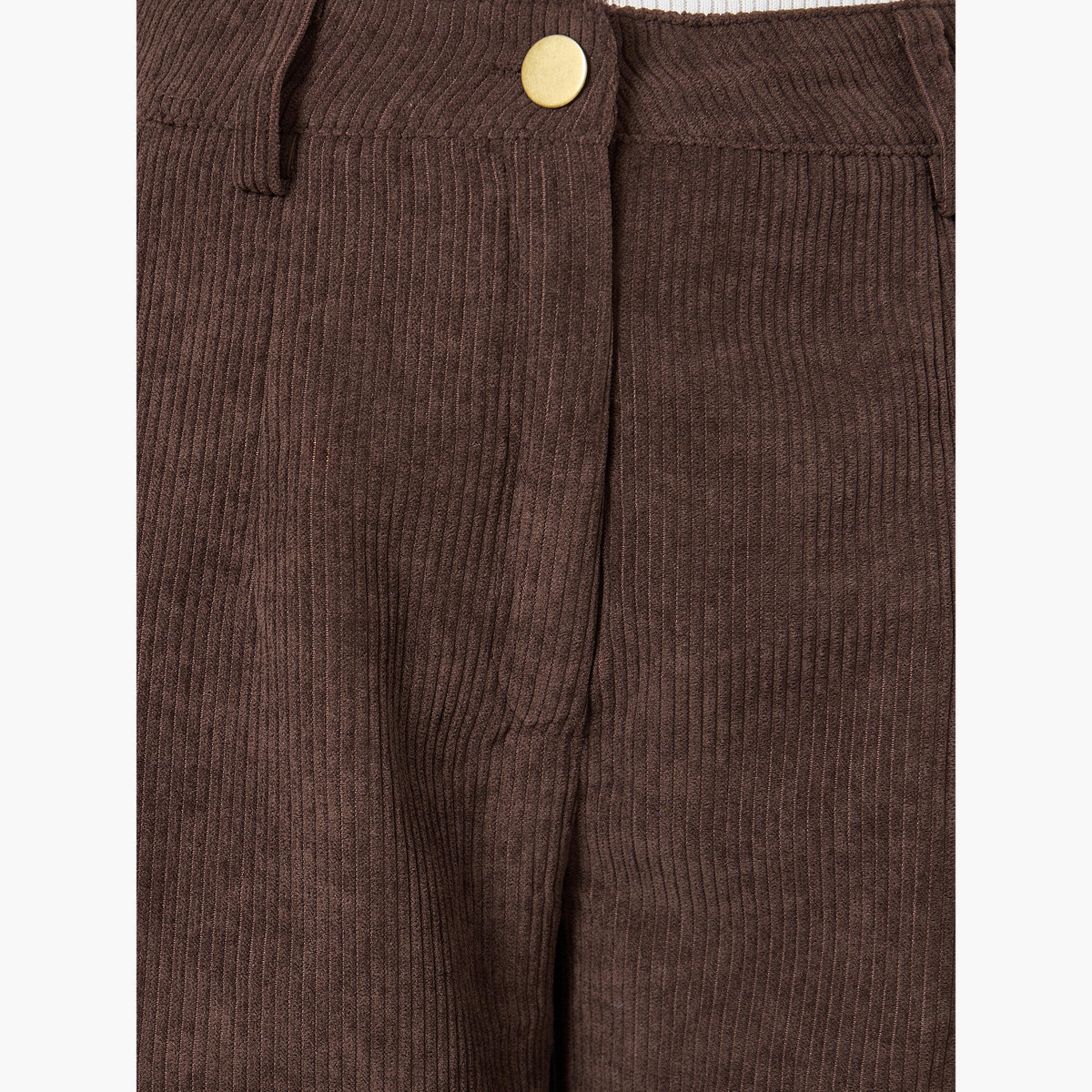 Take Two Women Brown Corduroy Cargo Pants-women-clothing-bottoms-trousers-image-3
