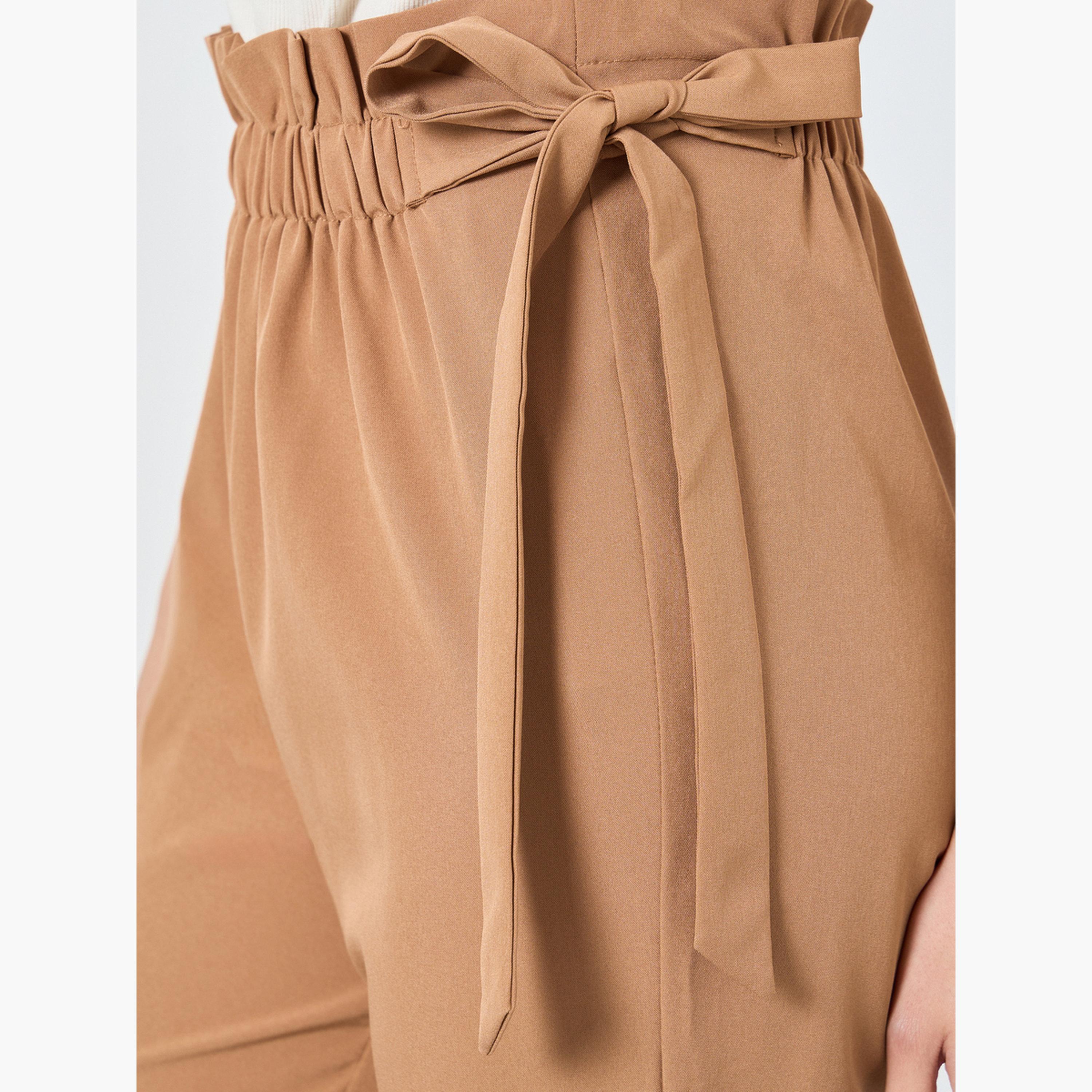 تيك تو - بنطال برباط خصر من الورق للنساء-women-clothing-bottoms-trousers-image-3