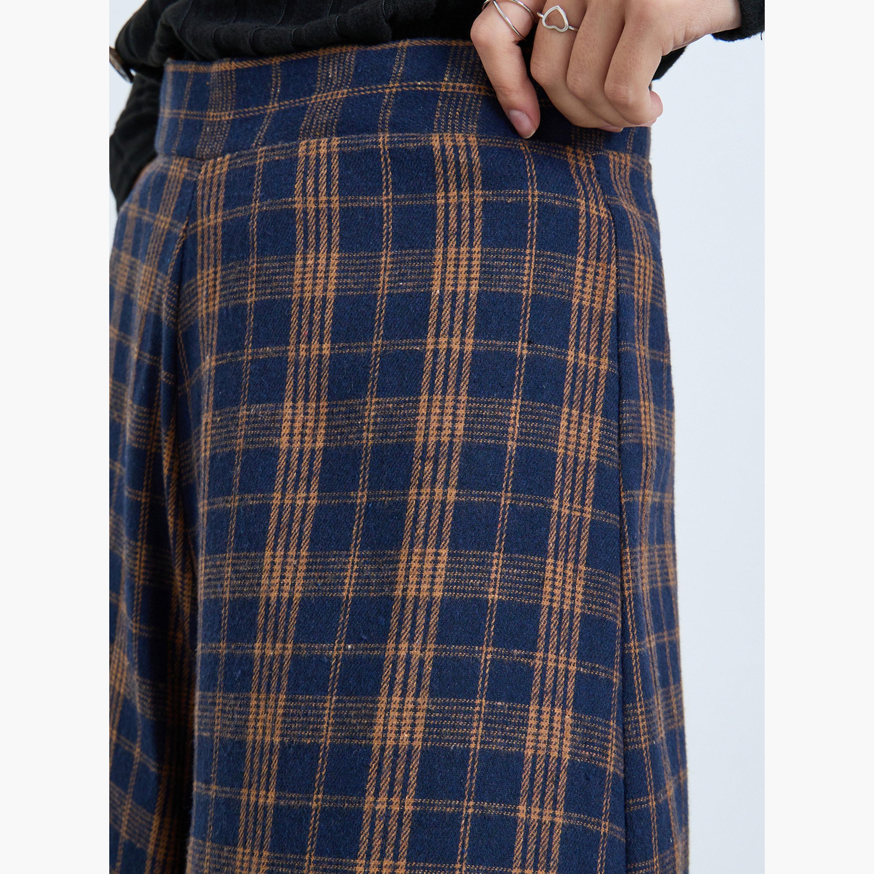 Take Two Women Checked Wide Leg Pant-women-clothing-bottoms-trousers-image-3