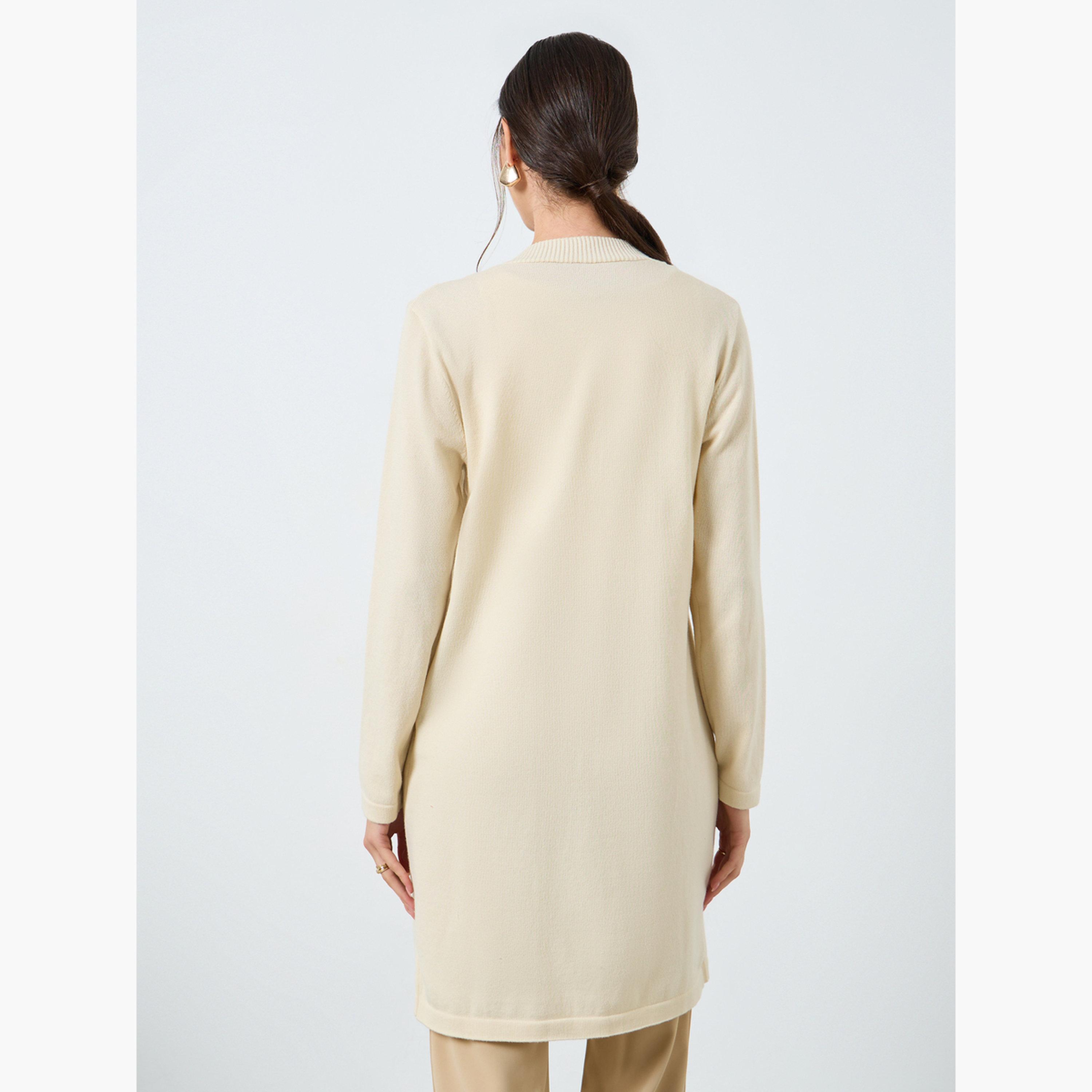Take Two Beige Flat Knit Midi Cardigan-women-clothing-cardigansandjumpers-cardigans-image-3