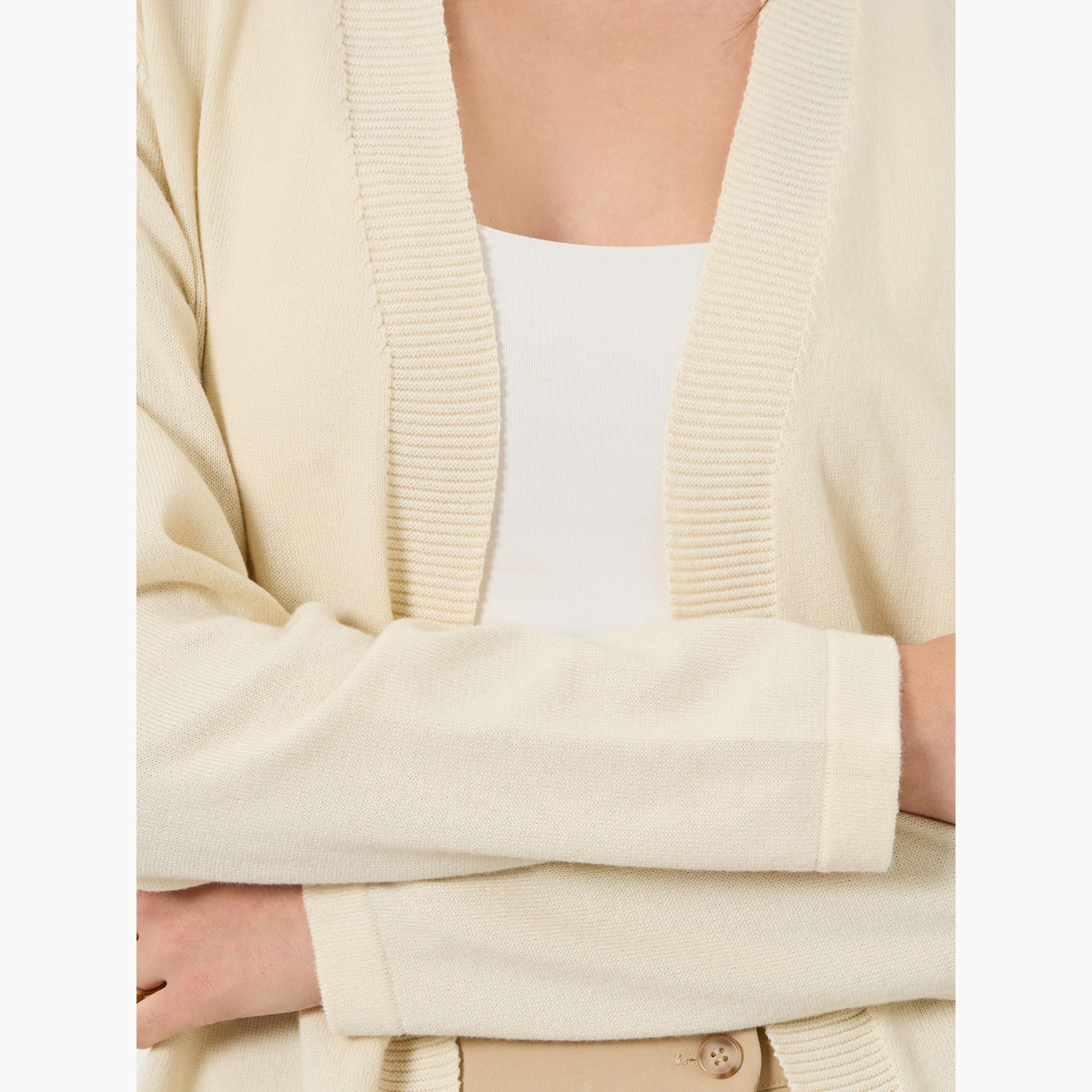Take Two Beige Flat Knit Midi Cardigan-women-clothing-cardigansandjumpers-cardigans-image-4