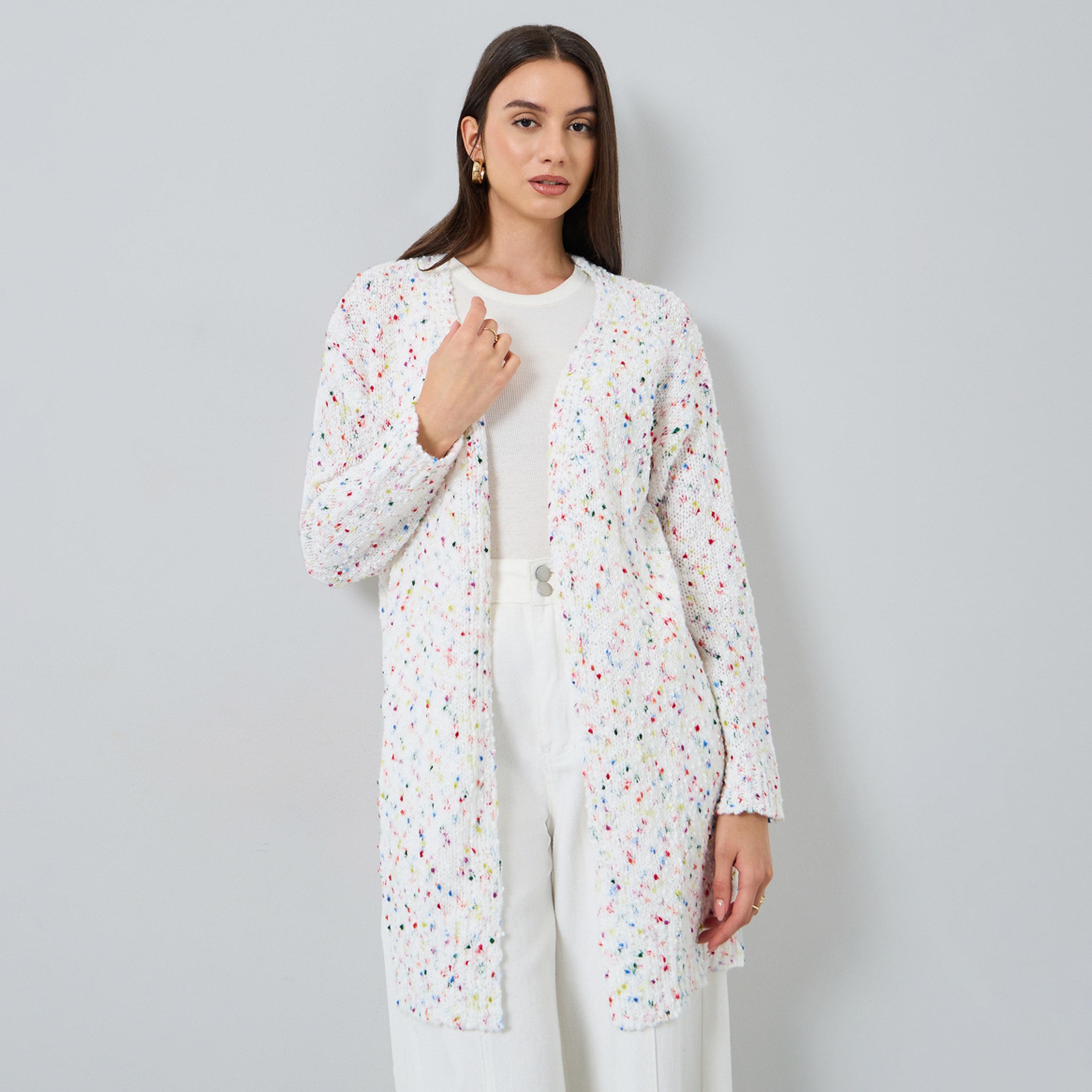 Take Two Multi Yarn Open Front Knit Cardigan-women-clothing-cardigansandjumpers-cardigans-image-1