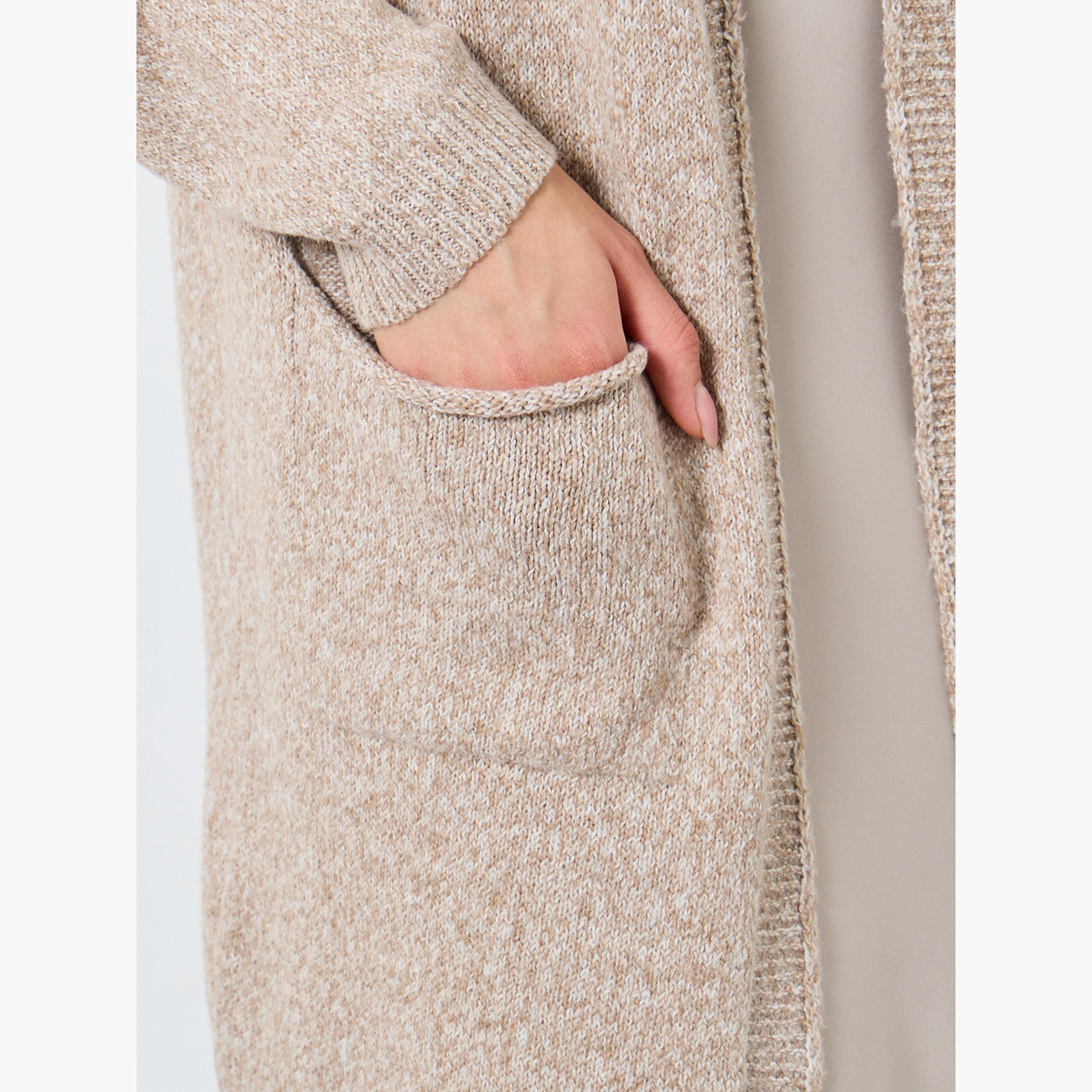 Take Two Beige Midi Cardigan with Patch Pocket-women-clothing-cardigansandjumpers-cardigans-image-3