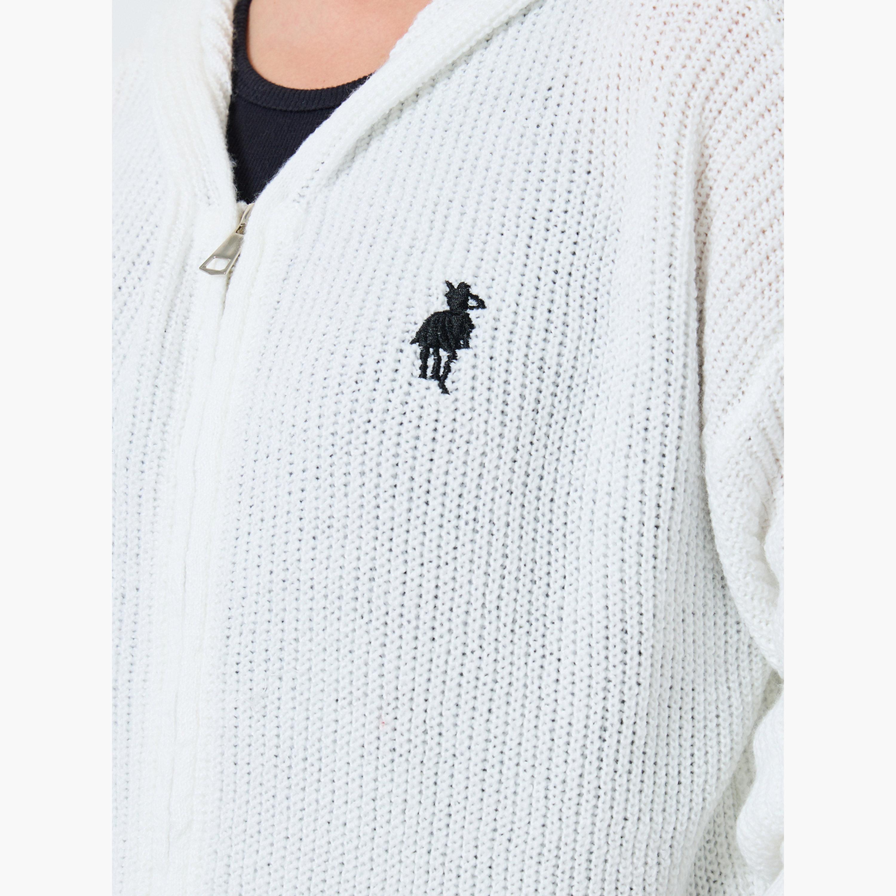 تيك تو - كارديغان أبيض محبوك بغطاء رأس وسحّاب-women-clothing-cardigansandjumpers-cardigans-image-5