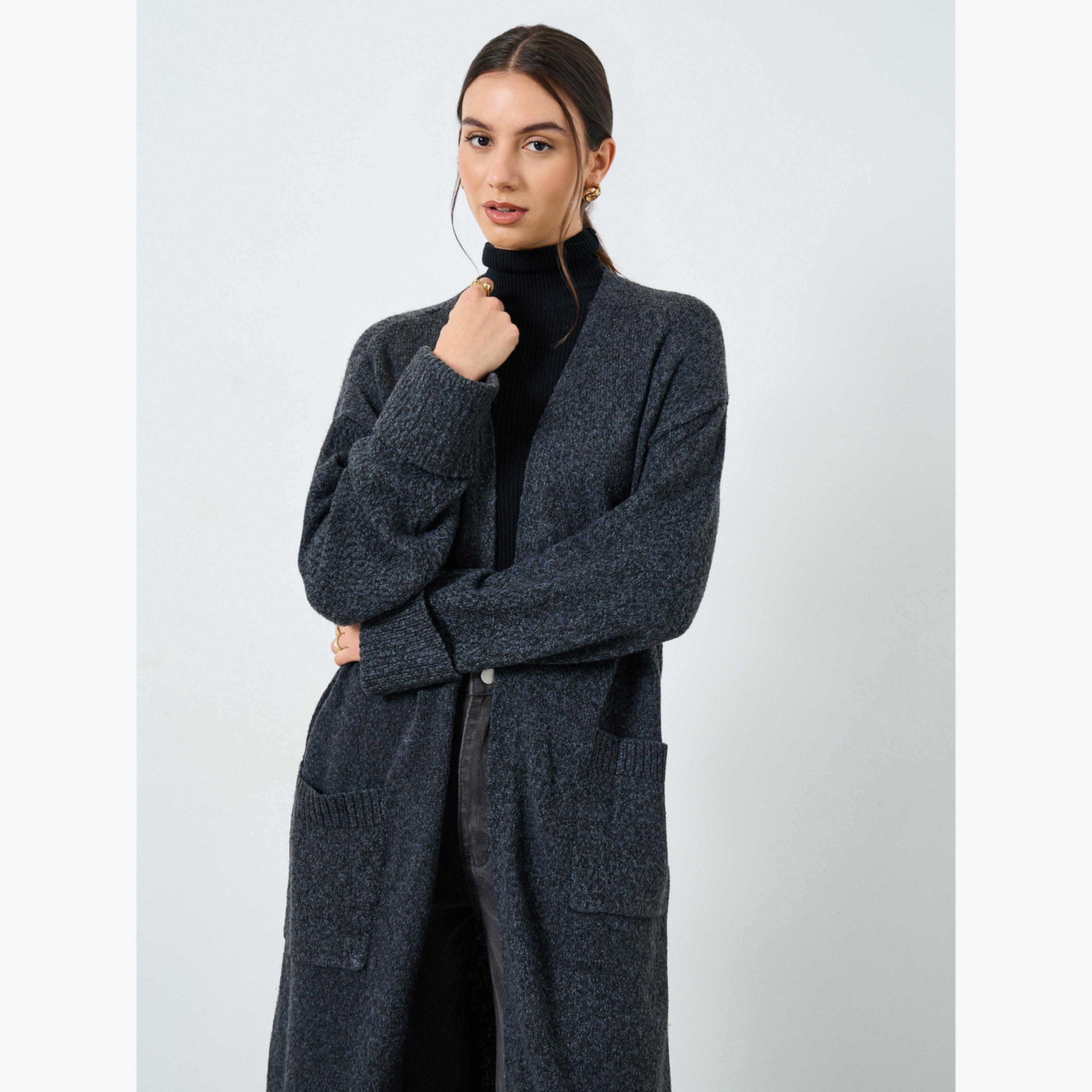 Take Two Charcoal Midi Cardigan with Patch Pocket-women-clothing-cardigansandjumpers-cardigans-image-4