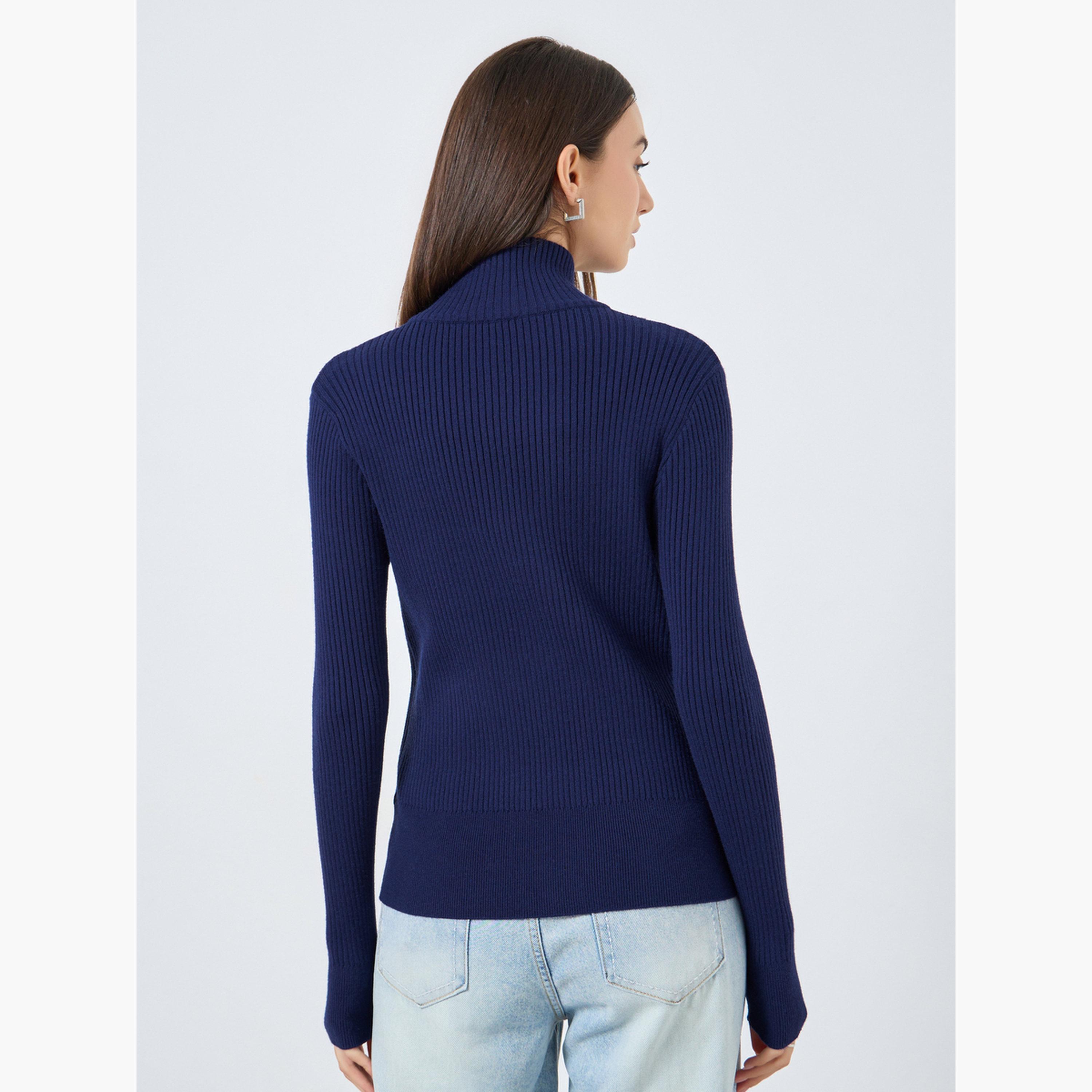 Take Two Solid High Neck Zip Up Knitted Top-women-clothing-cardigansandjumpers-jumpers-image-5