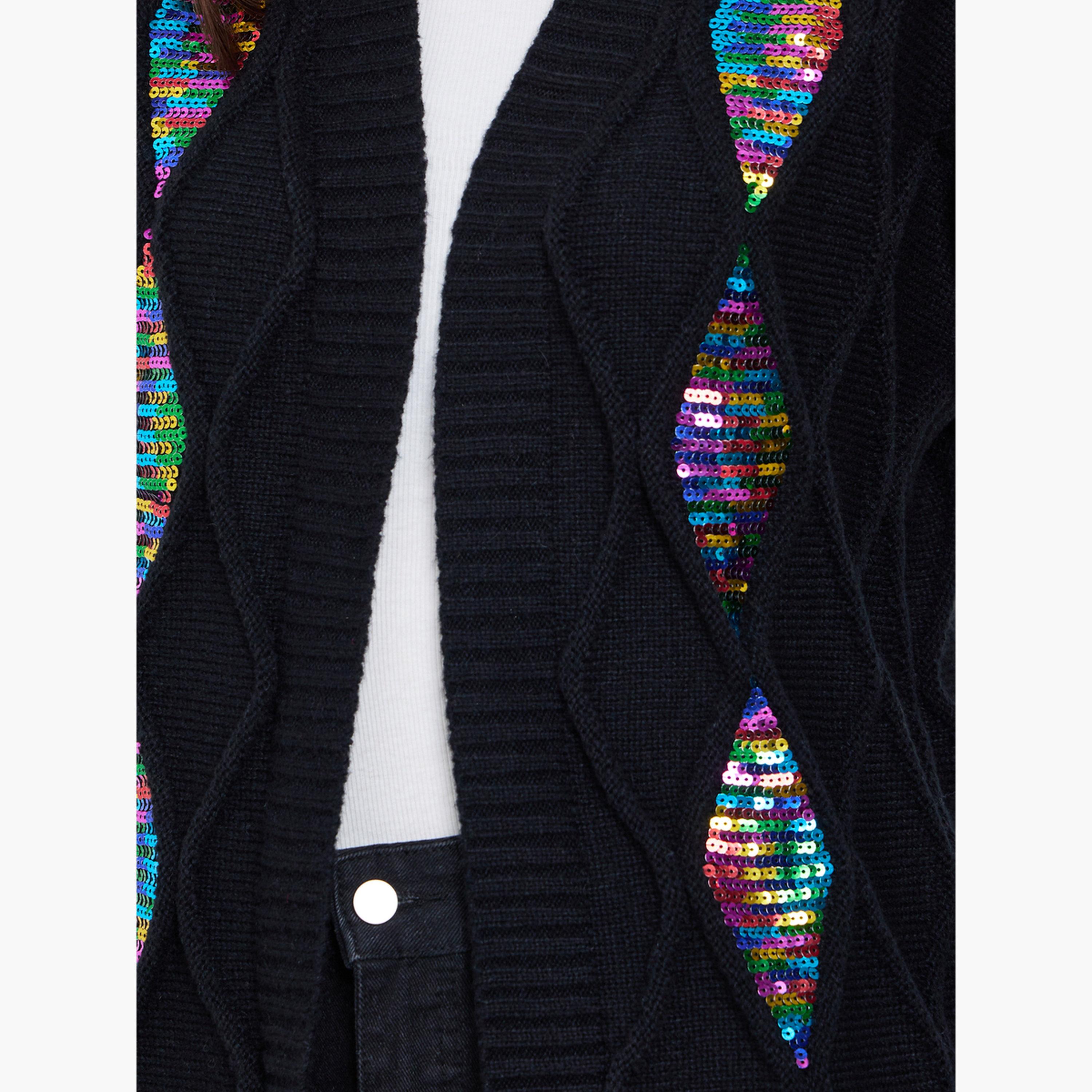 Take Two Black Front Open Sequined Cardigan-women-clothing-cardigansandjumpers-cardigans-image-5