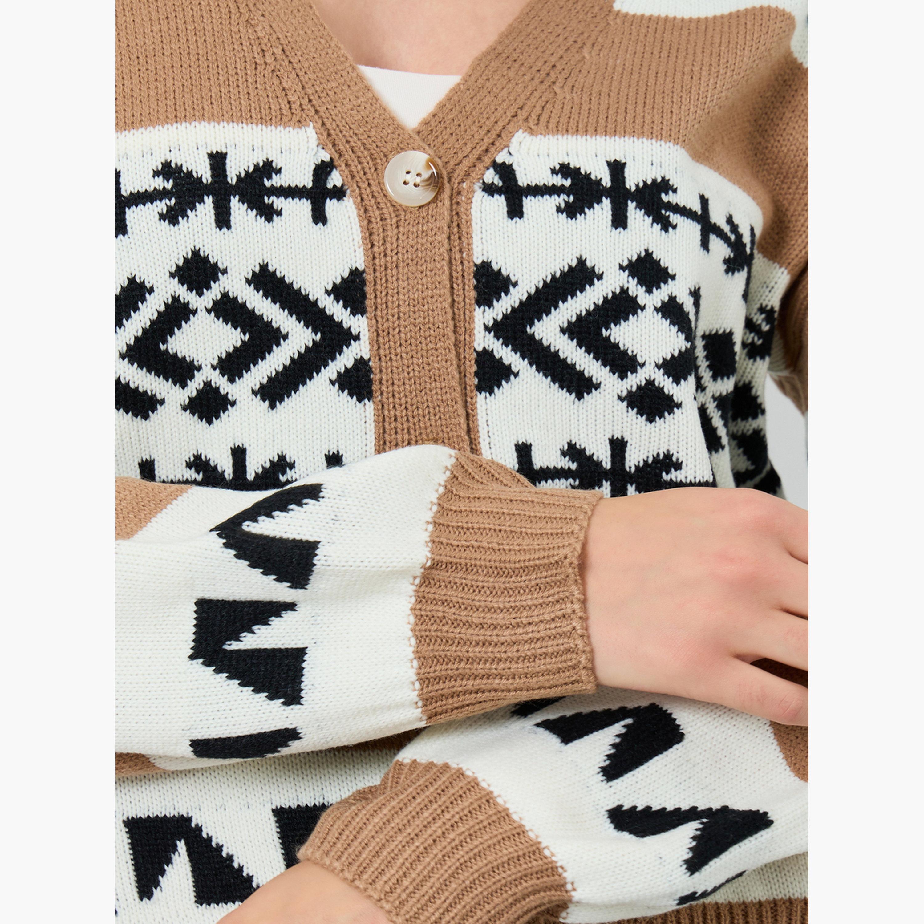 Take Two Geometric Pattern Knit Cardigan-women-clothing-cardigansandjumpers-cardigans-image-5