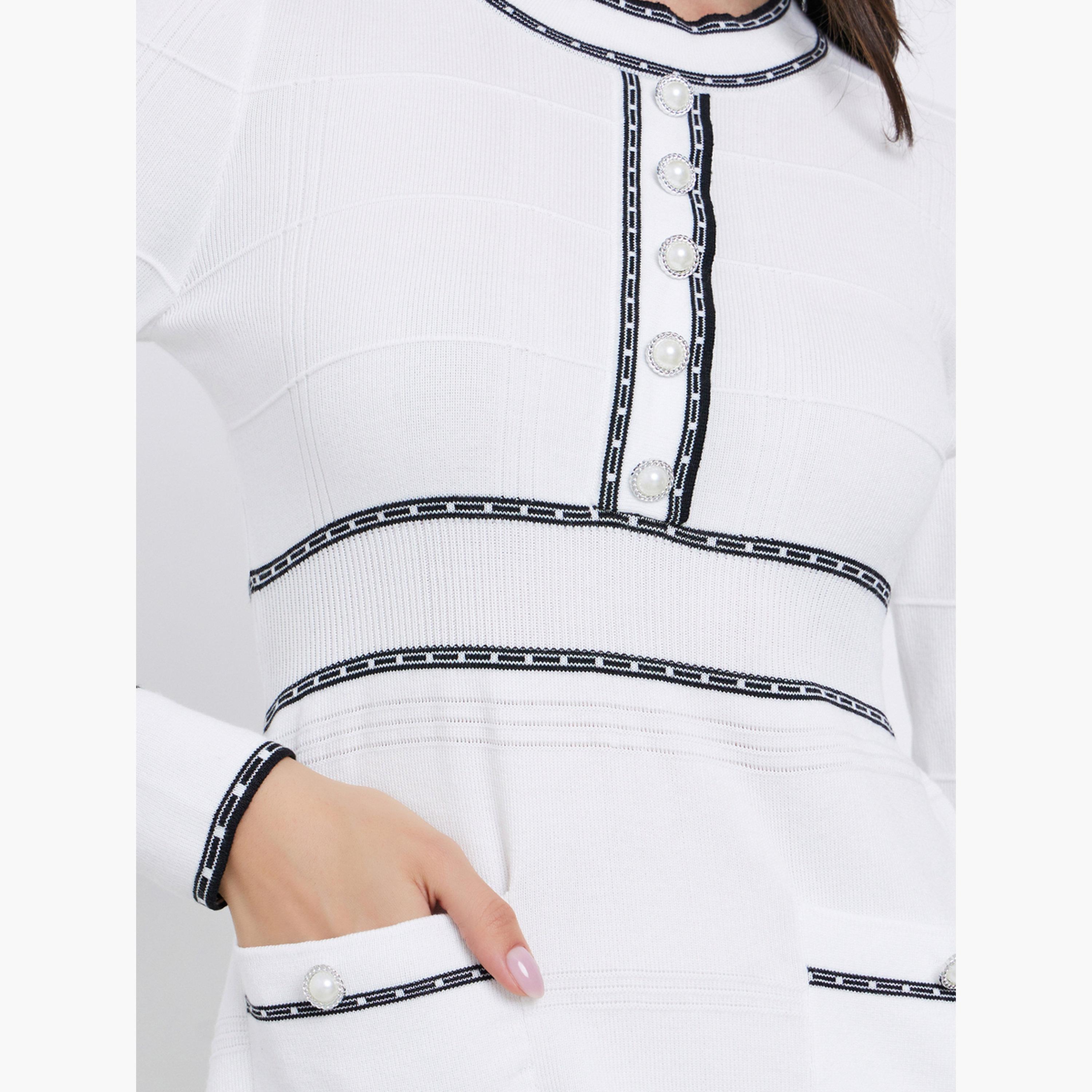 Take Two White Knitted Sweater Midi Dress-women-clothing-dresses-image-4