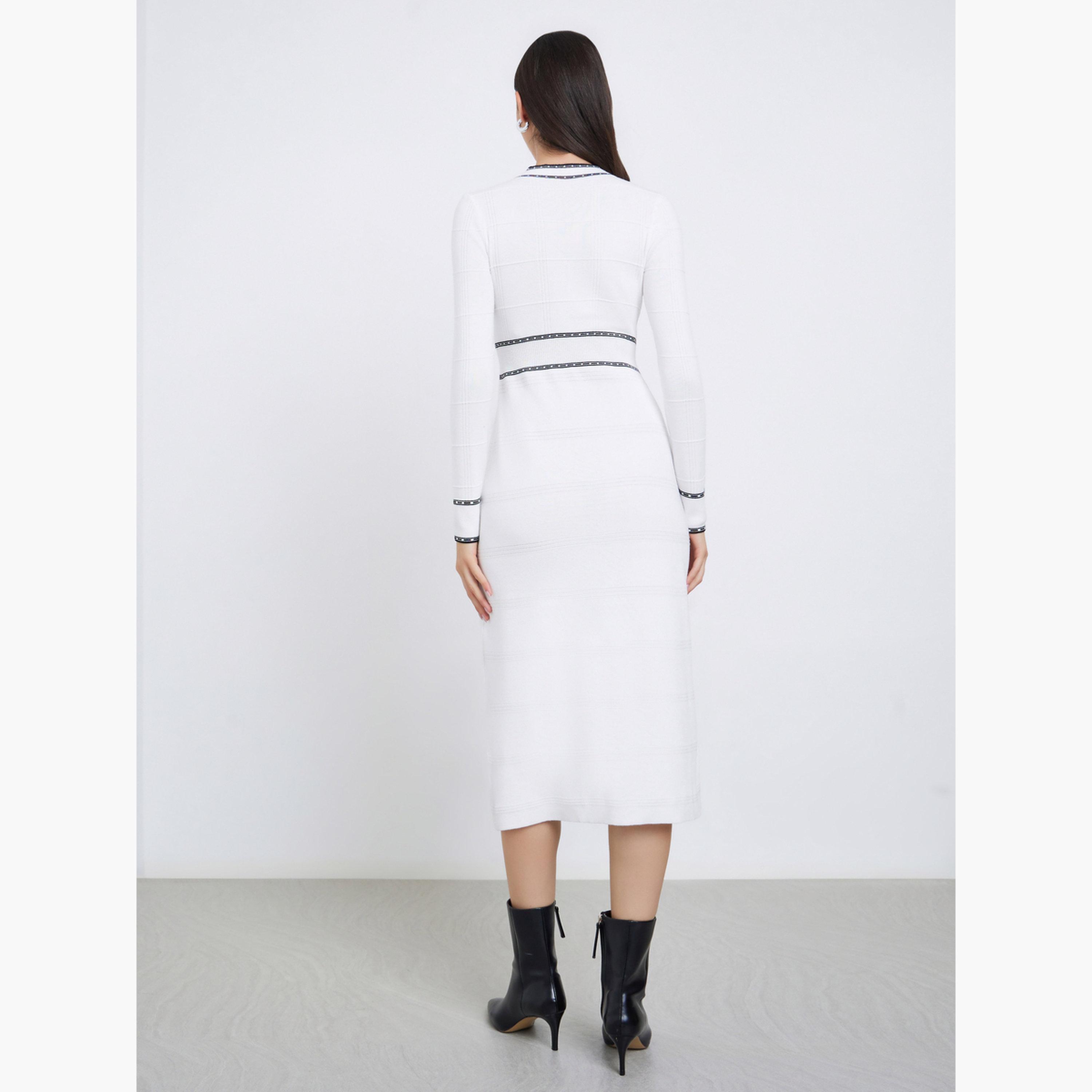 Take Two White Knitted Sweater Midi Dress-women-clothing-dresses-image-5