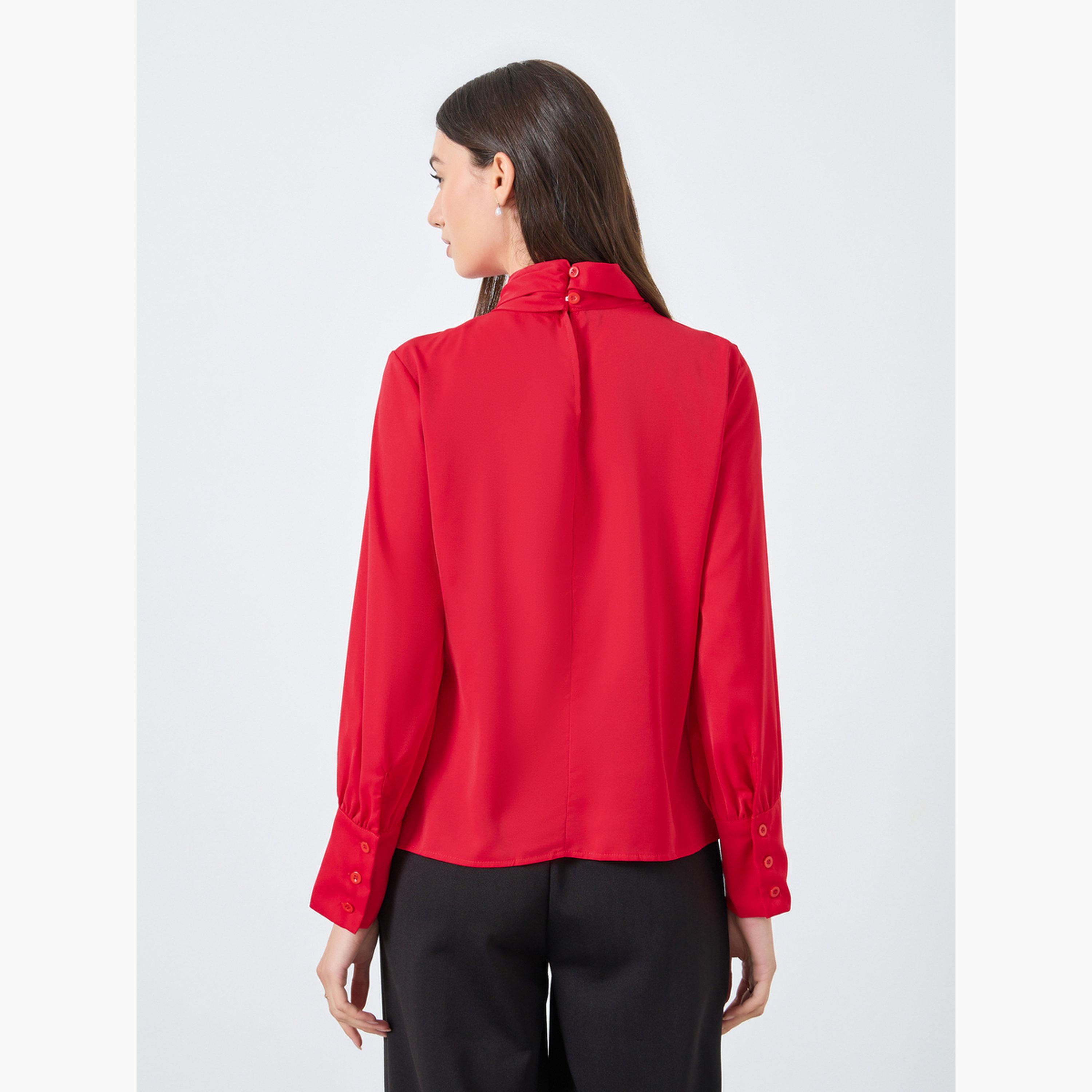 Take Two Solid Cross Neck Long Sleeve Top-women-clothing-shirtsandblouses-blouses-image-5