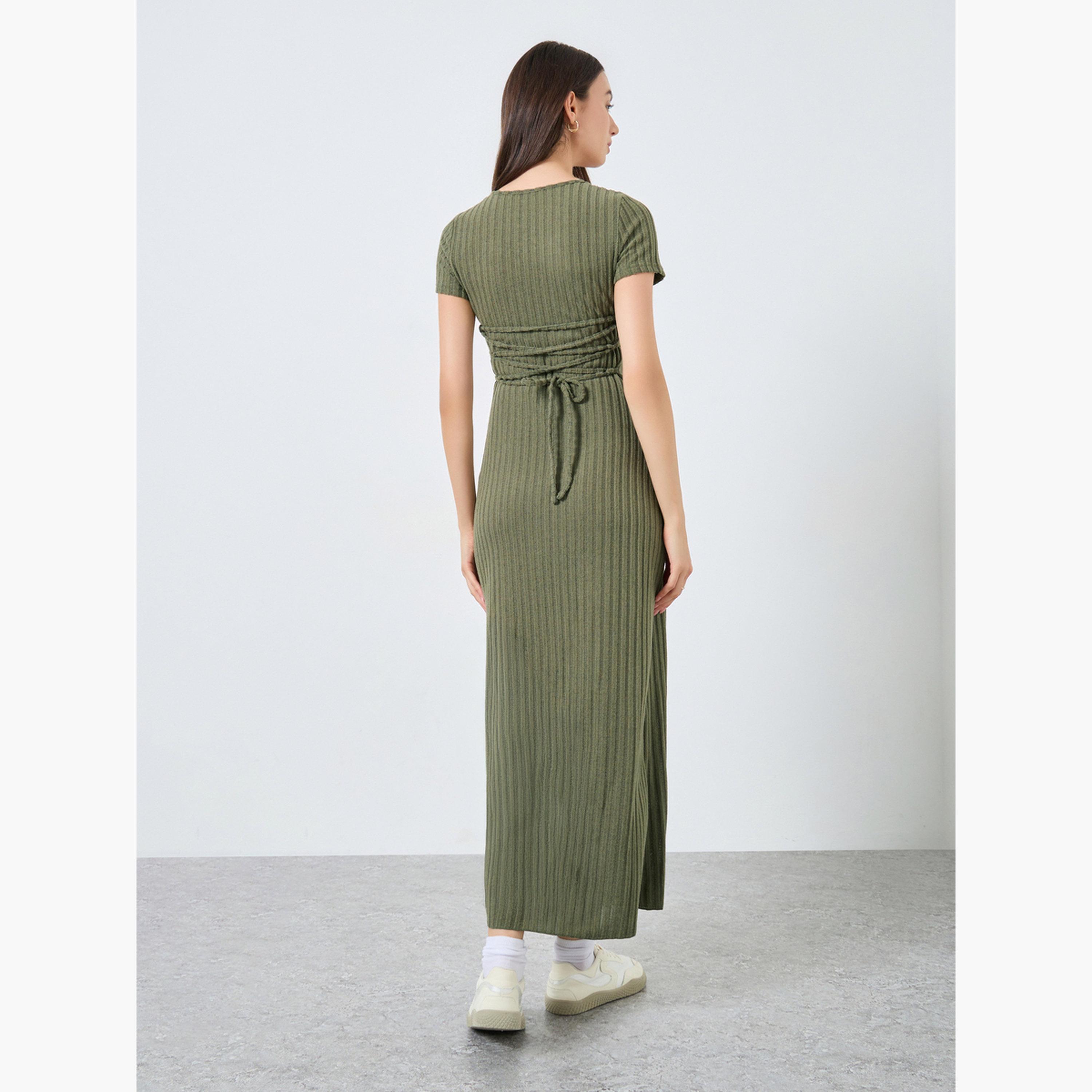 Take Two Ribbed Square Neck Fitted Knit Maxi Dress-women-clothing-dresses-image-5