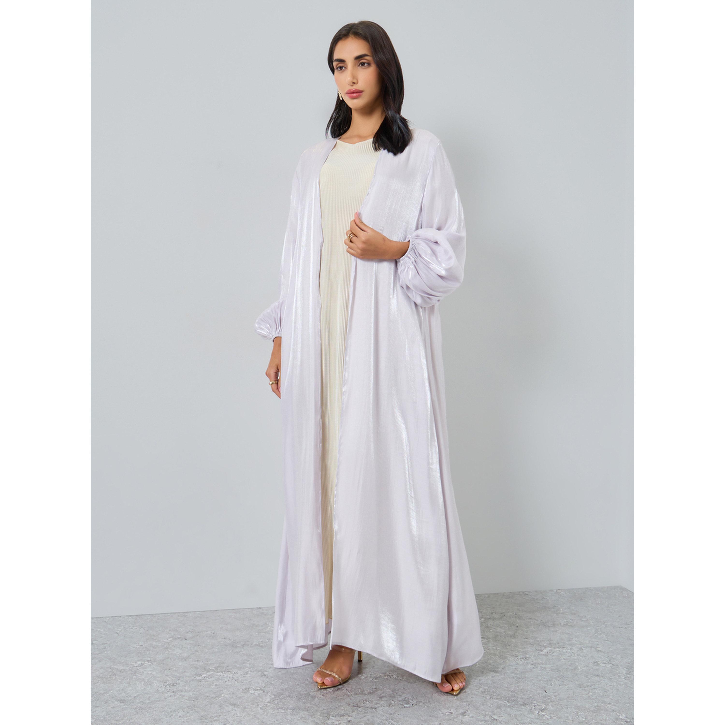 عباية ساتان بأكمام واسعة وتفاصيل براقة-women-arabicclothing-abayas-image-2