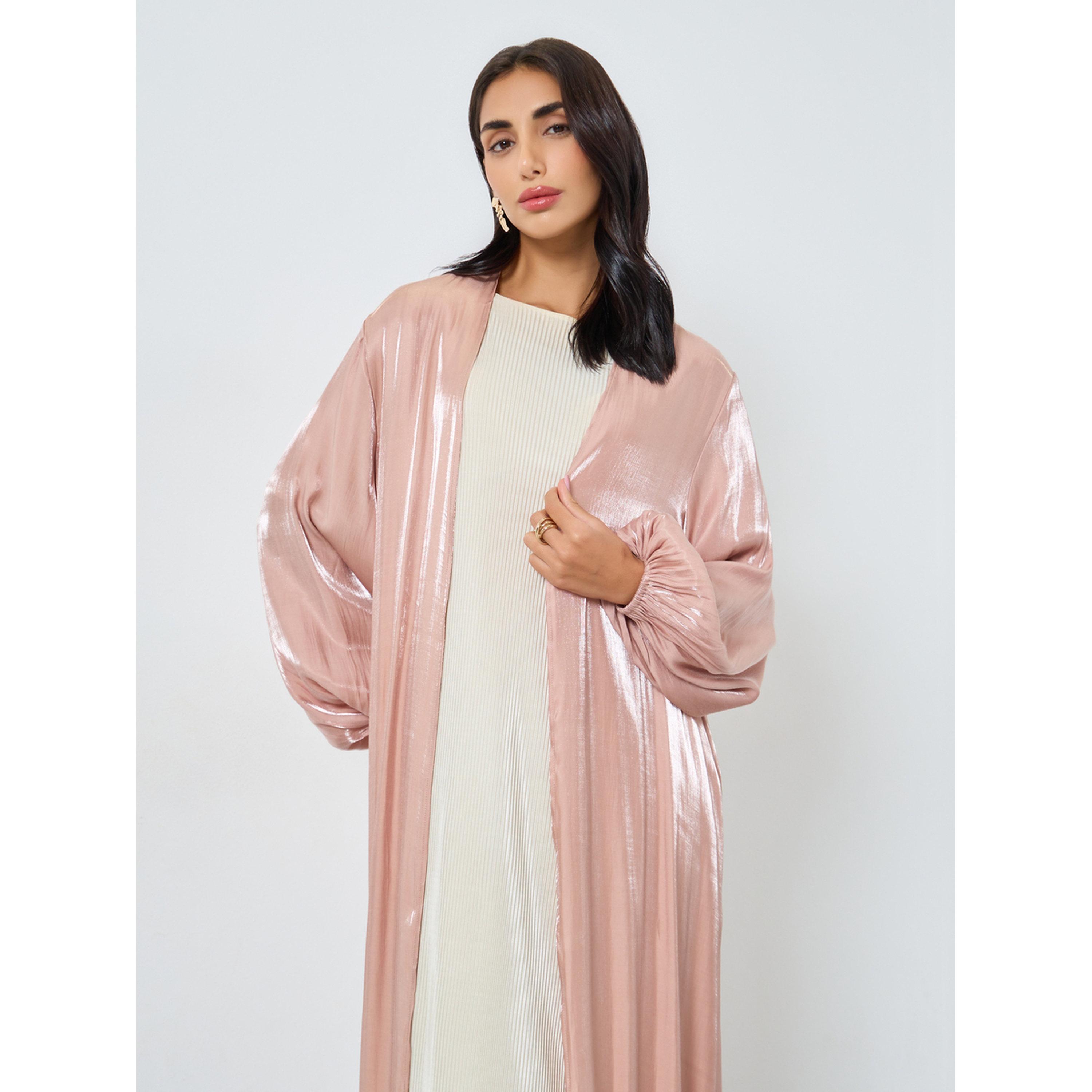 عباية ساتان بأكمام واسعة وتفاصيل براقة-women-arabicclothing-abayas-image-3
