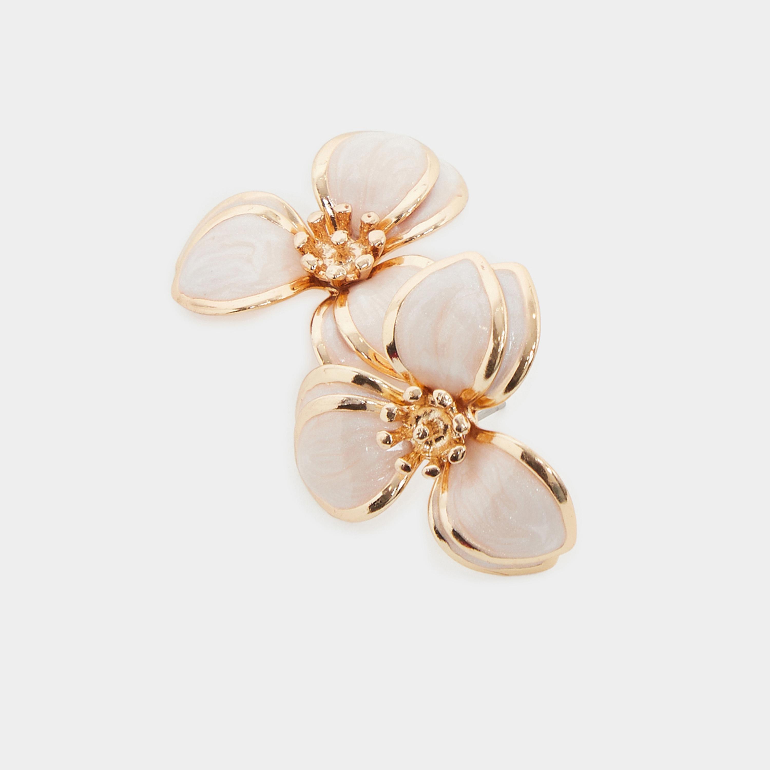 Styli Gold Tone Flower Stud Earrings-women-watchesandjewellery-jewellery-earrings-image-4