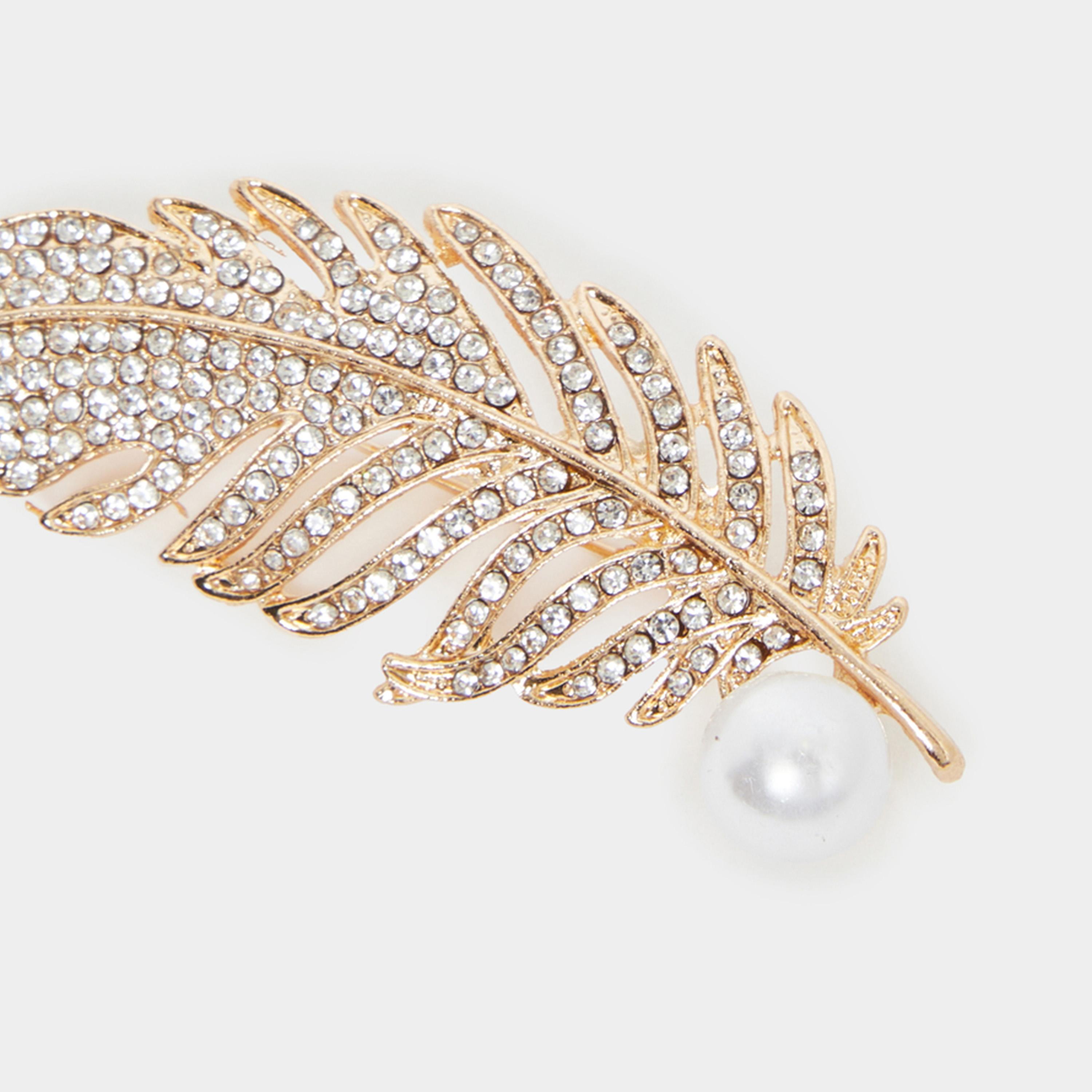 ستايلي - بروش مزخرف على شكل ورقة شجر-women-watchesandjewellery-jewellery-brooches-image-4