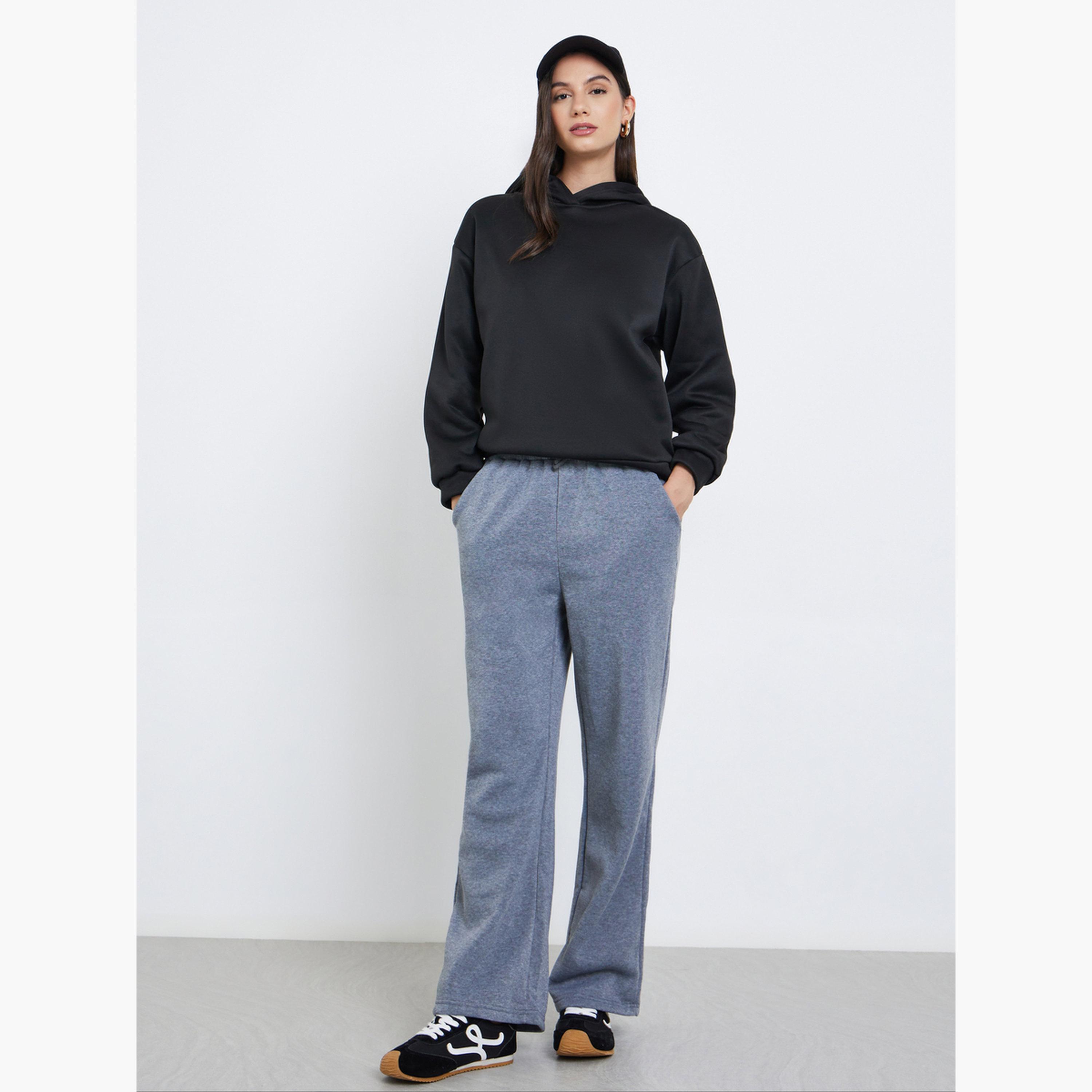 ستايلي - سويت شيرت مقاس كبير اوفر سايز  بلون برغندي سادة-women-clothing-hoodiesandsweatshirts-hoodies-image-2