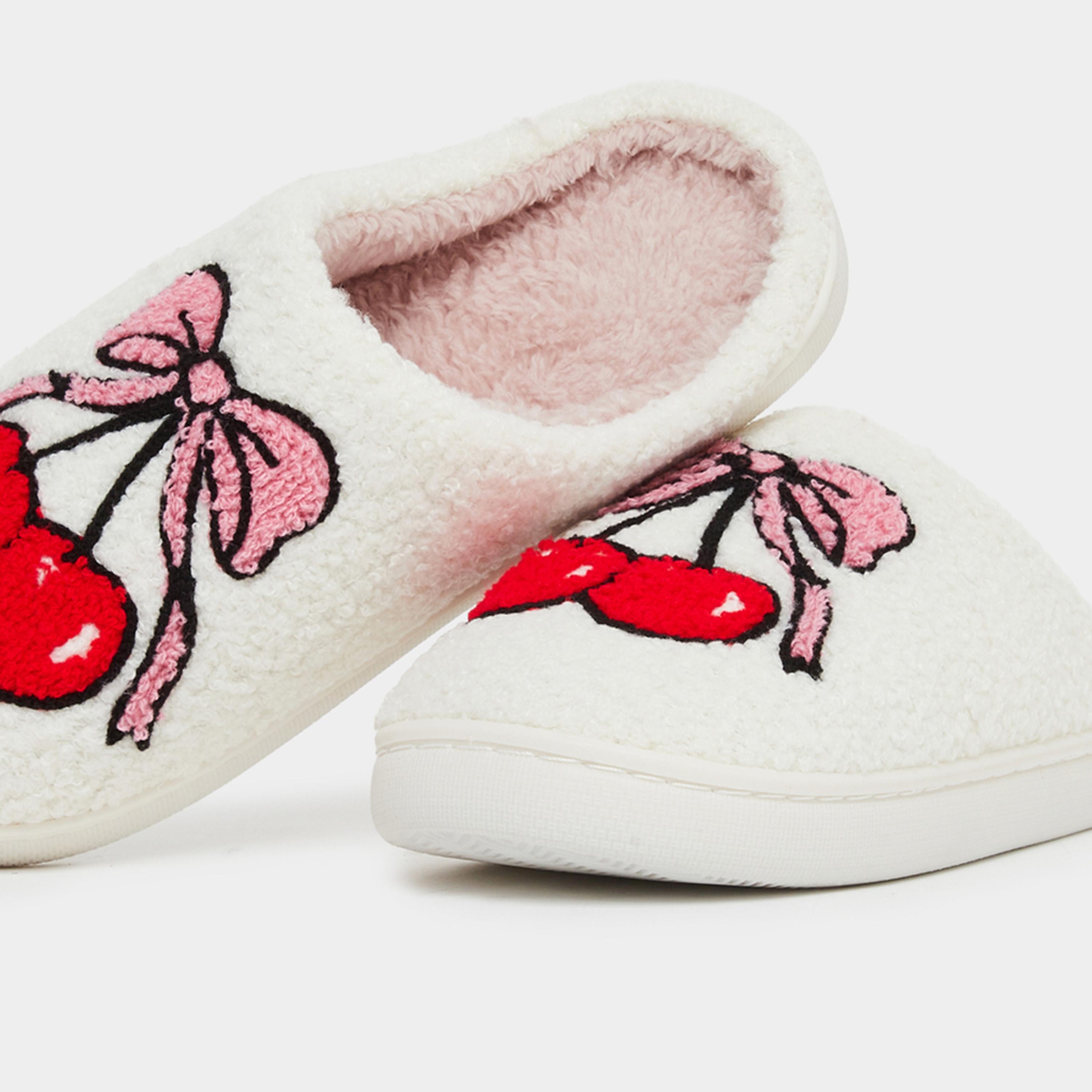 ستايلي - شبشب غرفة النوم بنقشة الكرز الكريمي-women-shoes-bedroomslippers-image-5