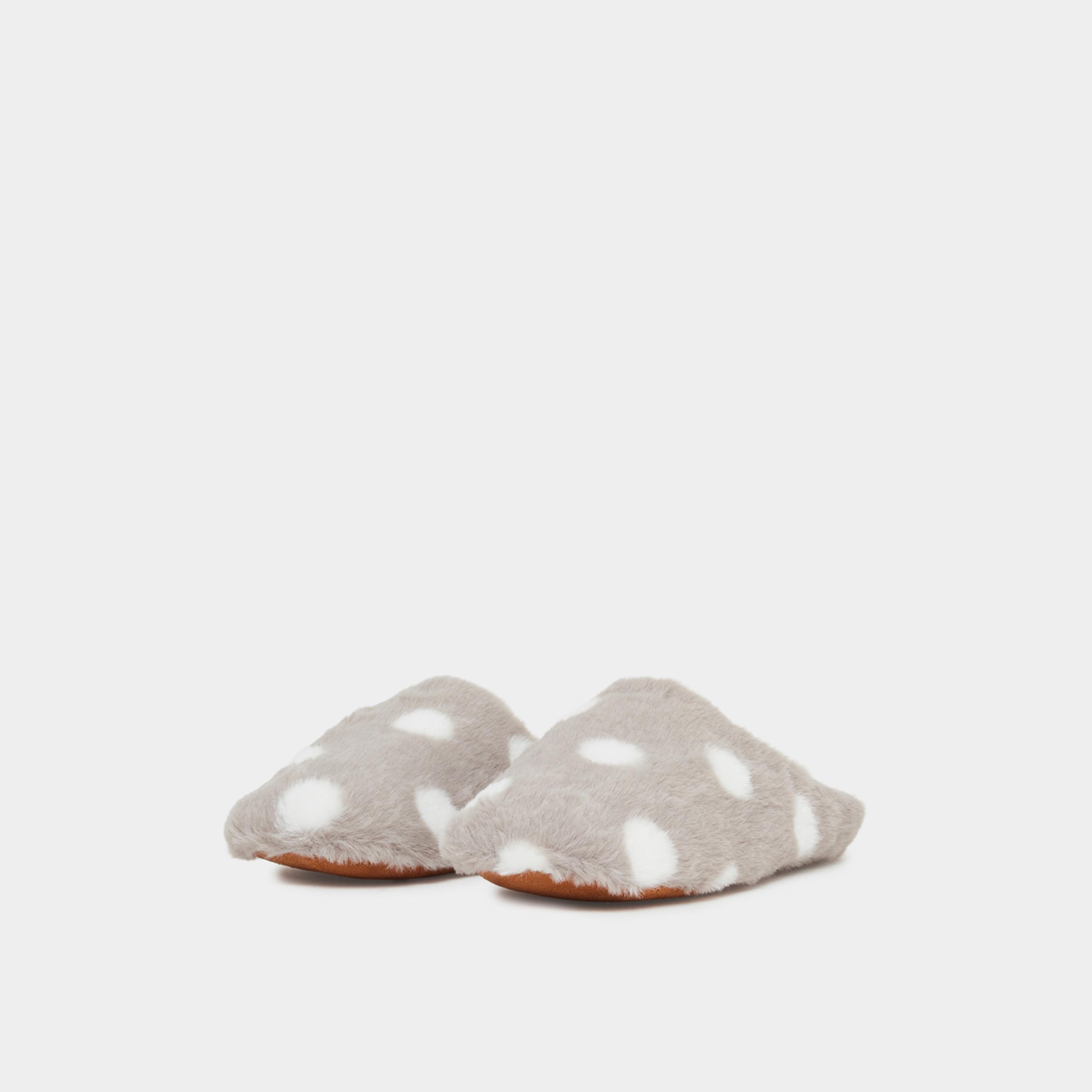 ستايلي - شبشب غرفة النوم القطيفة المنقطة-women-shoes-bedroomslippers-image-1