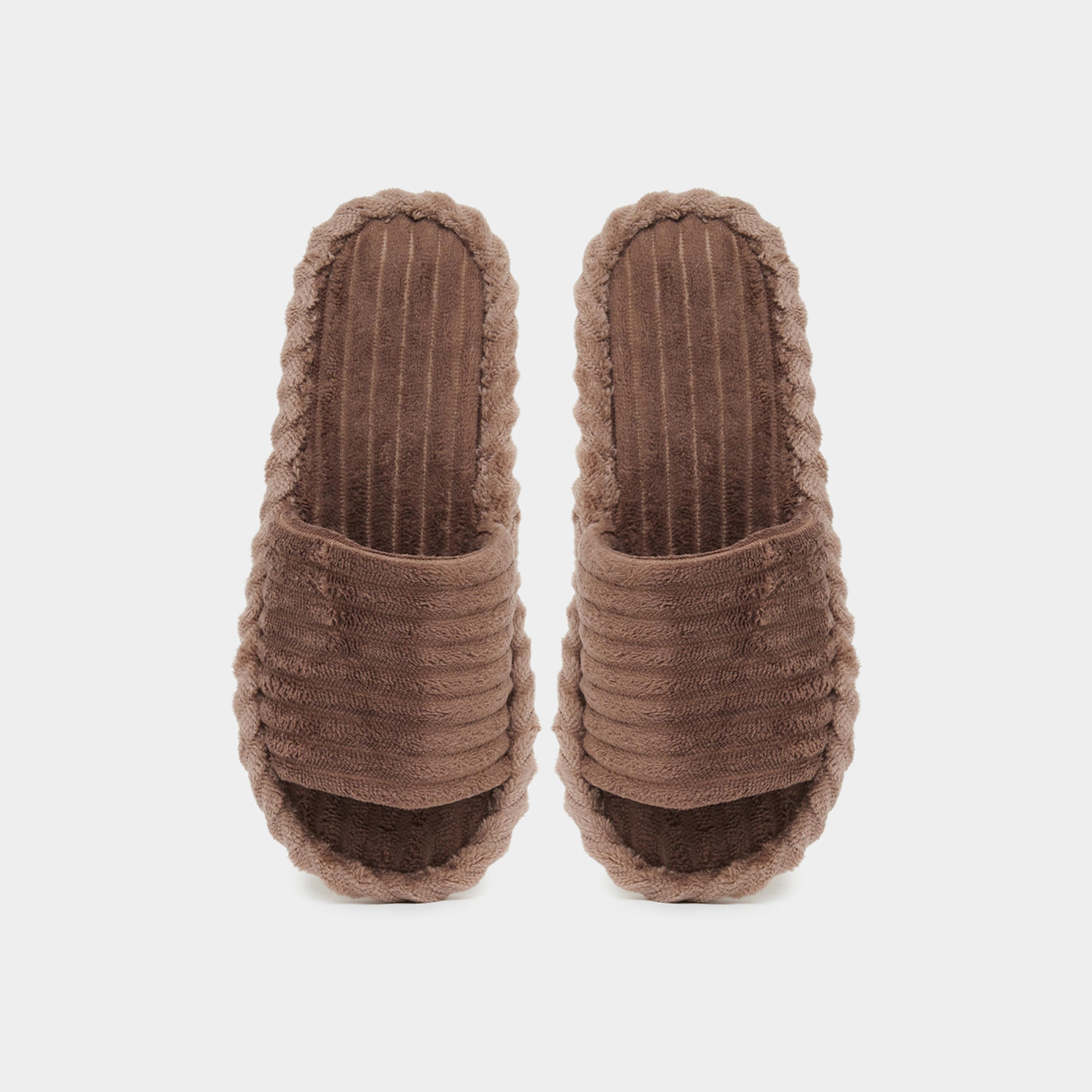 Styli Brown Plush Bedroom Slippers-women-shoes-bedroomslippers-image-3