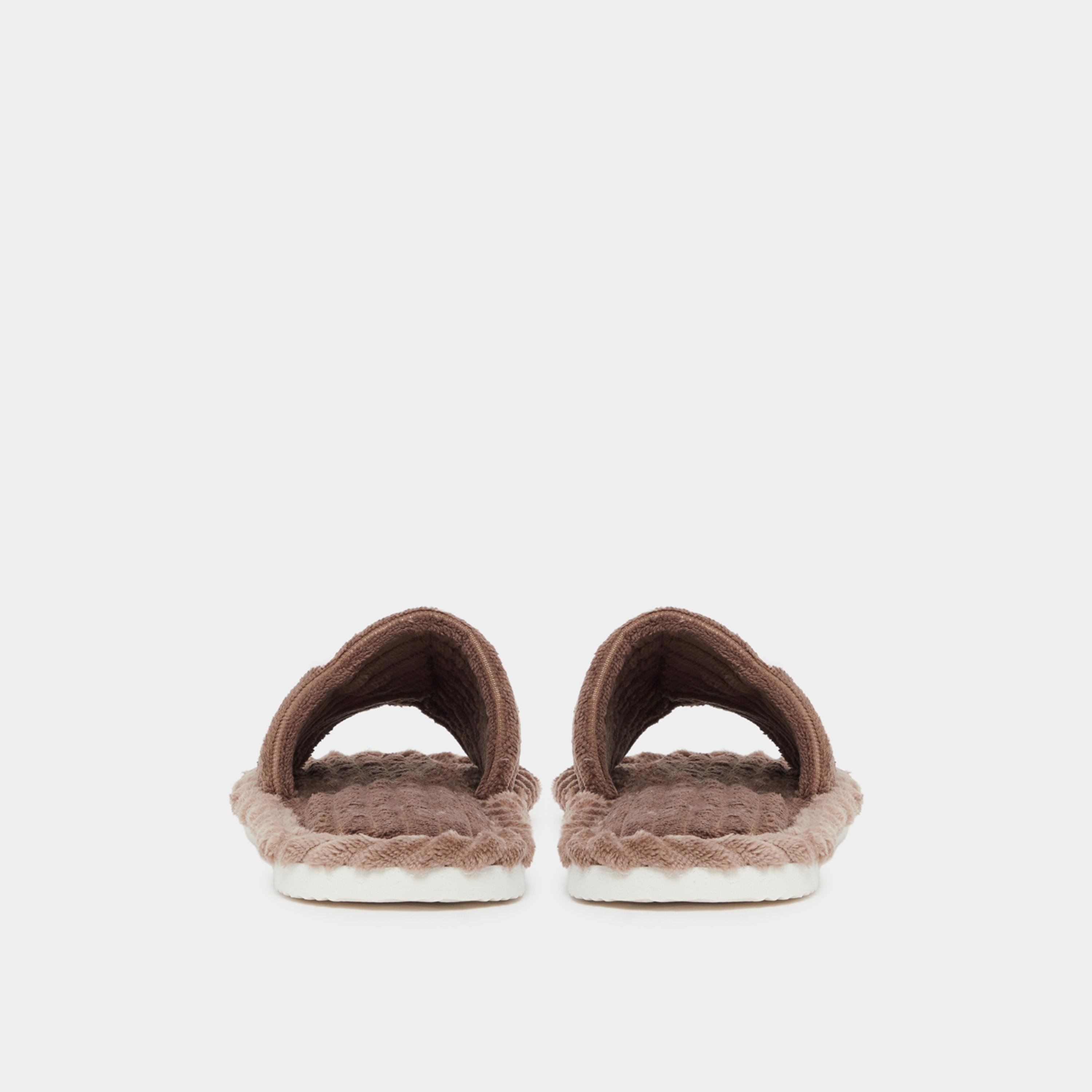 Styli Brown Plush Bedroom Slippers-women-shoes-bedroomslippers-image-5