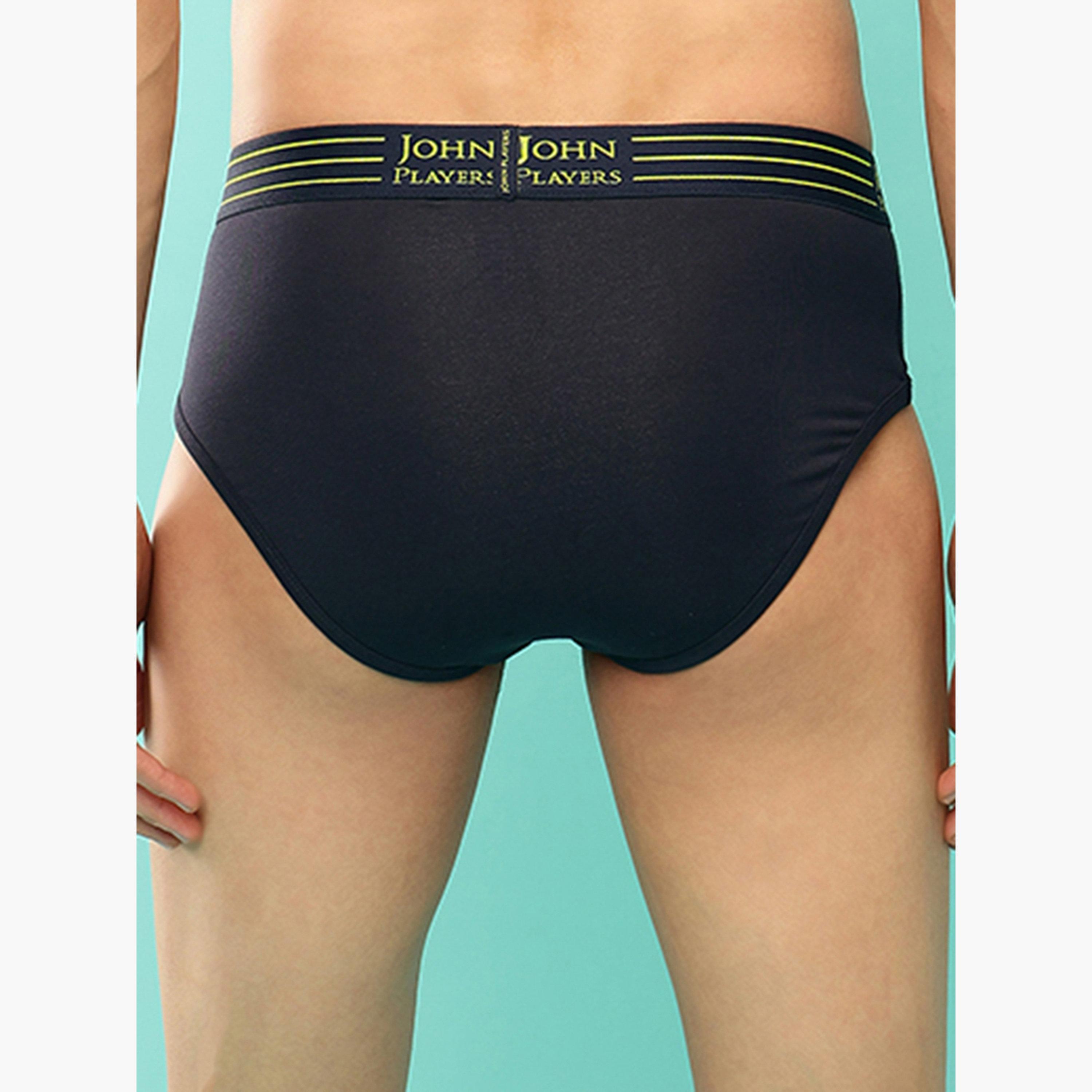 John Player Pack of 2 - Cotton Brief with Striped Waistband-men-clothing-innerwear-underwear-image-4