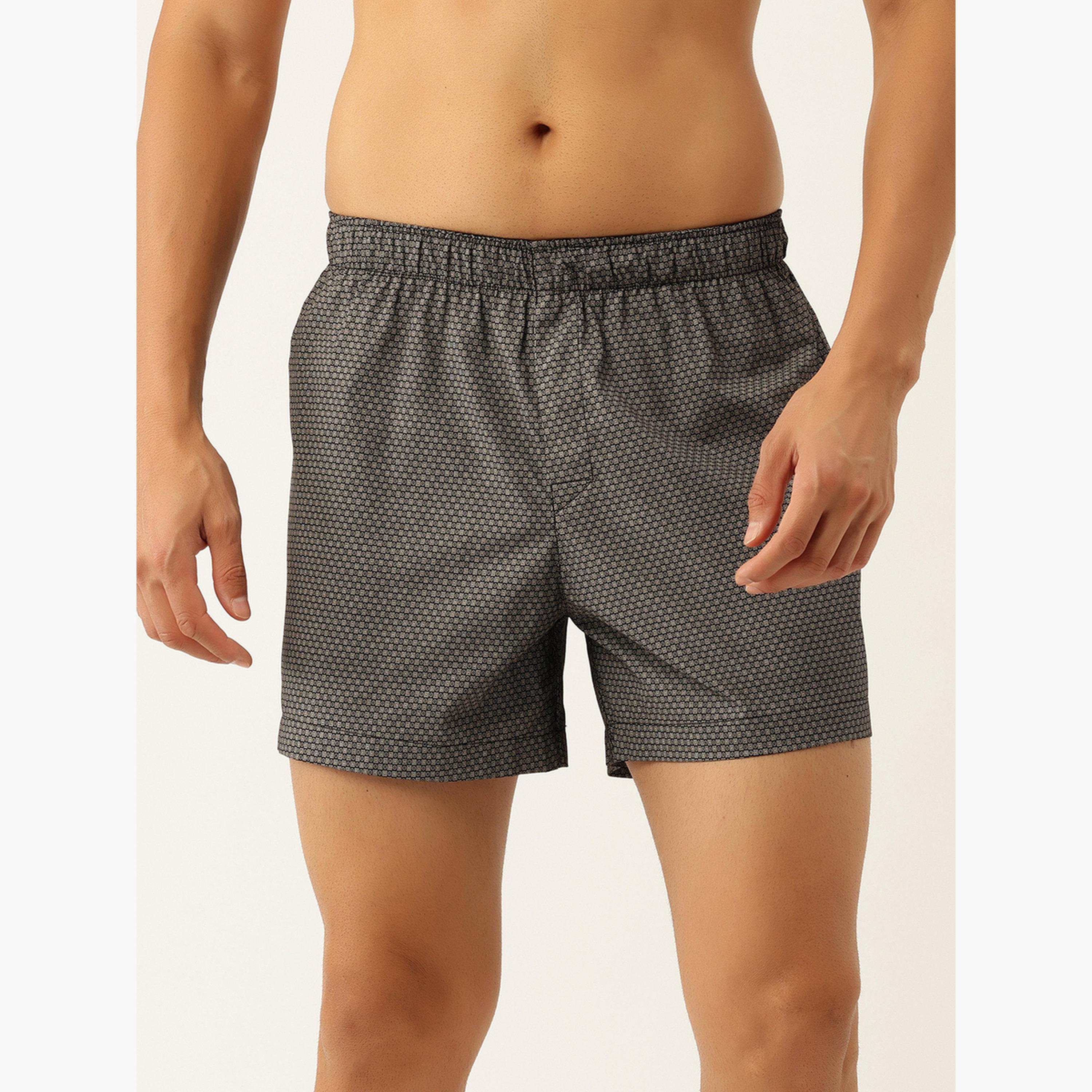 John Player Pack of 2 - Cotton  Geometric Print Boxers-men-clothing-innerwear-underwear-image-3