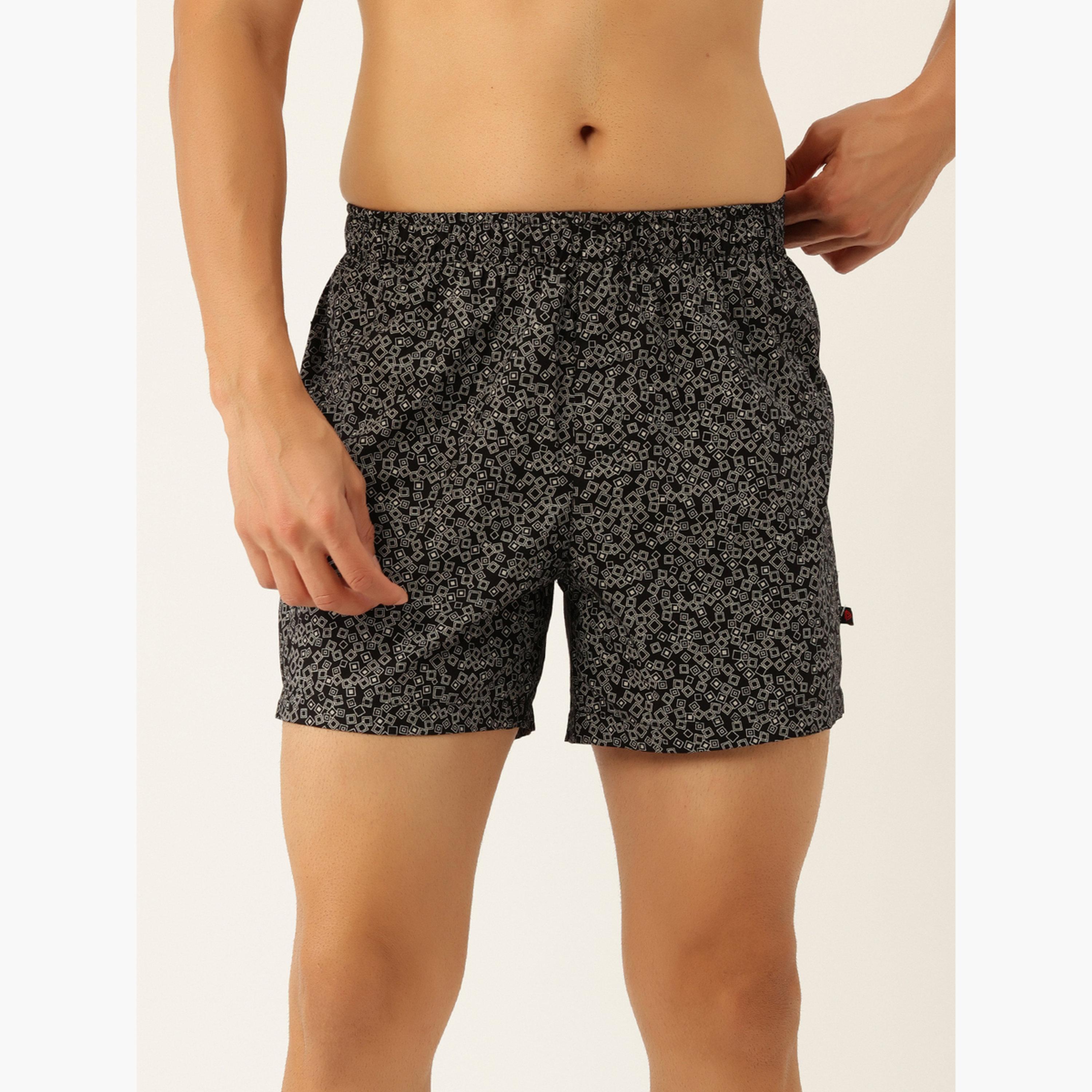 John Player Pack of 2 - Cotton  Geometric Print Boxers-men-clothing-innerwear-underwear-image-3