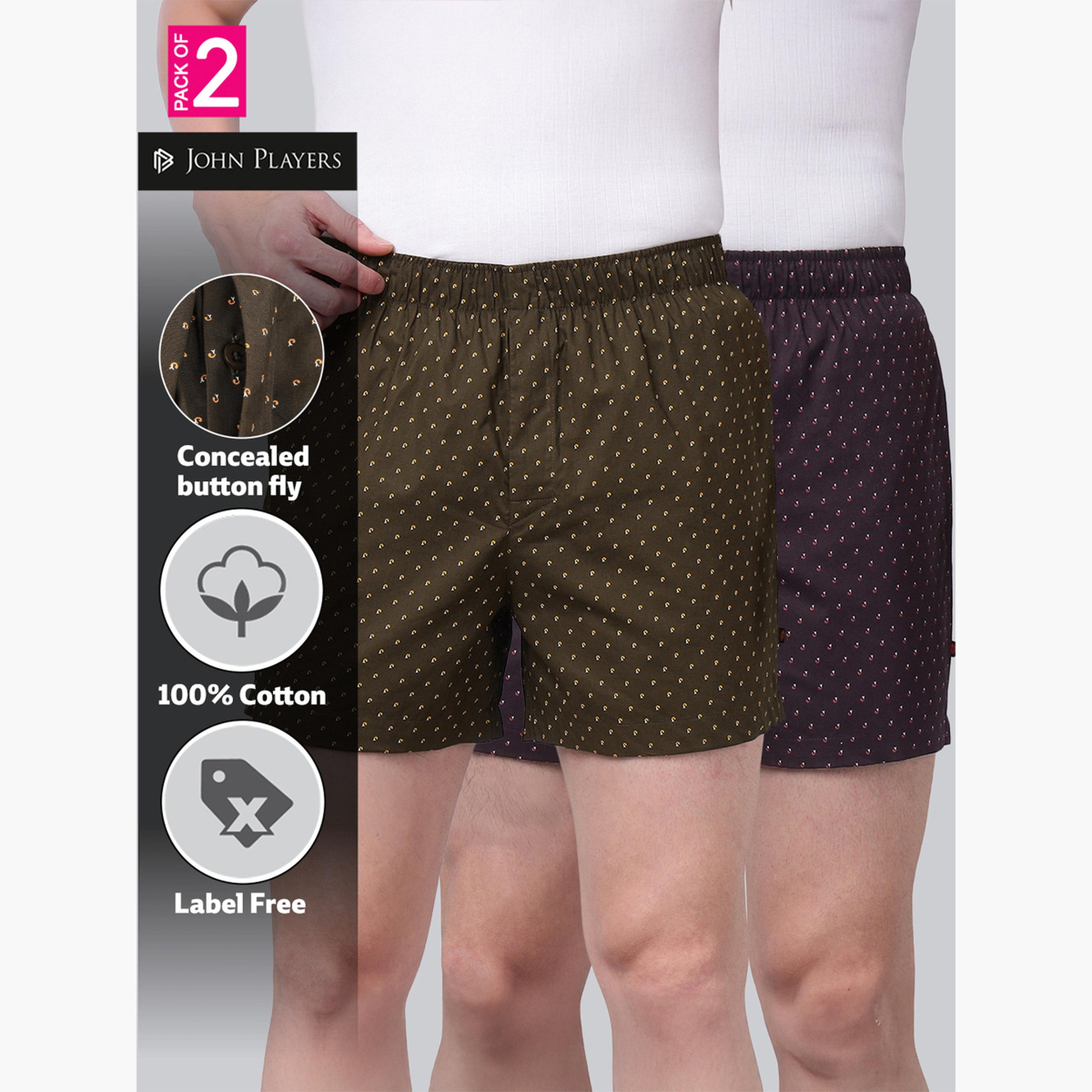 John Player Pack of 2 - Men Printed Cotton Boxers-men-clothing-innerwear-underwear-image-2