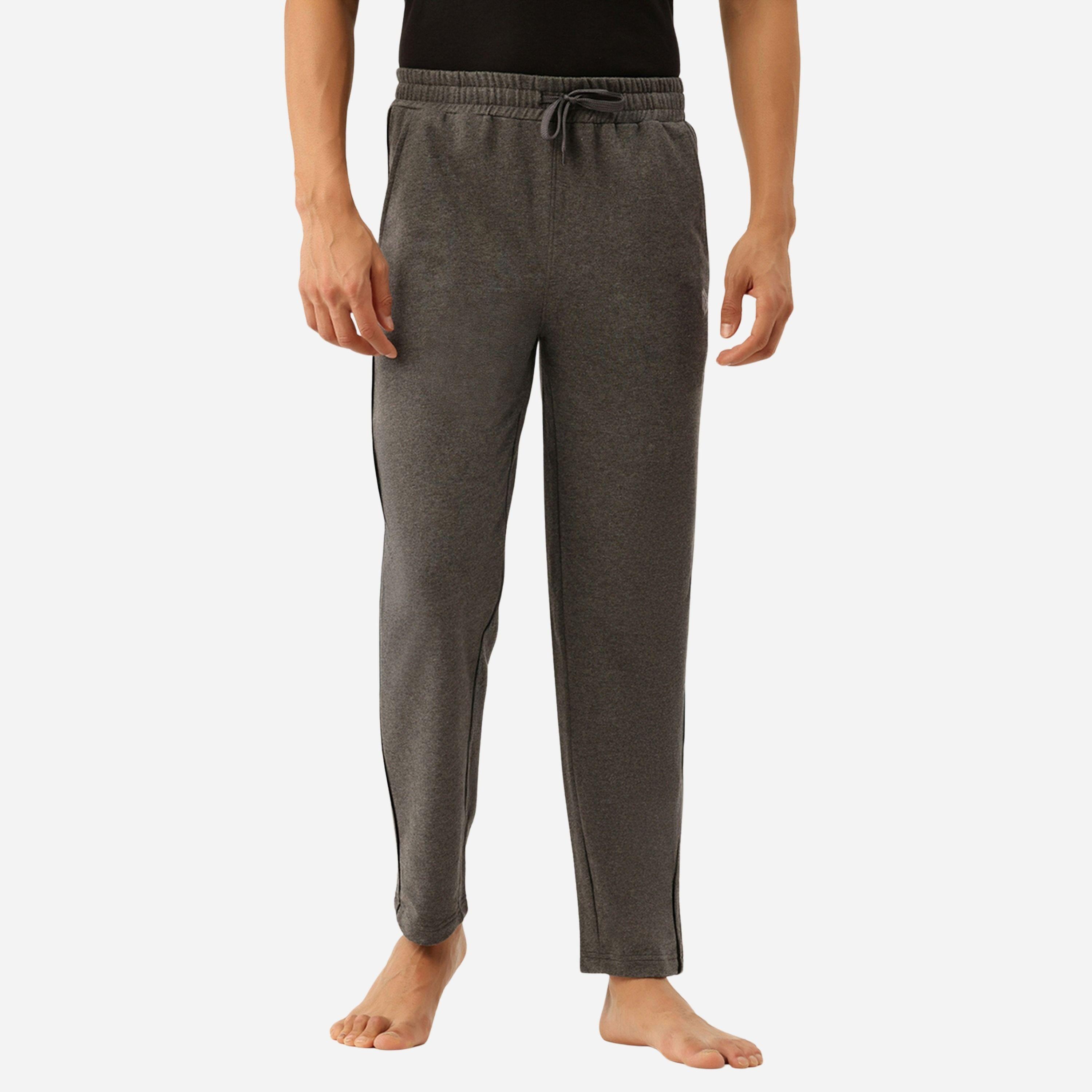 جون بلاير - بنطال رجالي قطن الون رمادي داكن مزين بحواف-men-clothing-nightwear-pyjamaandshorts-image-1