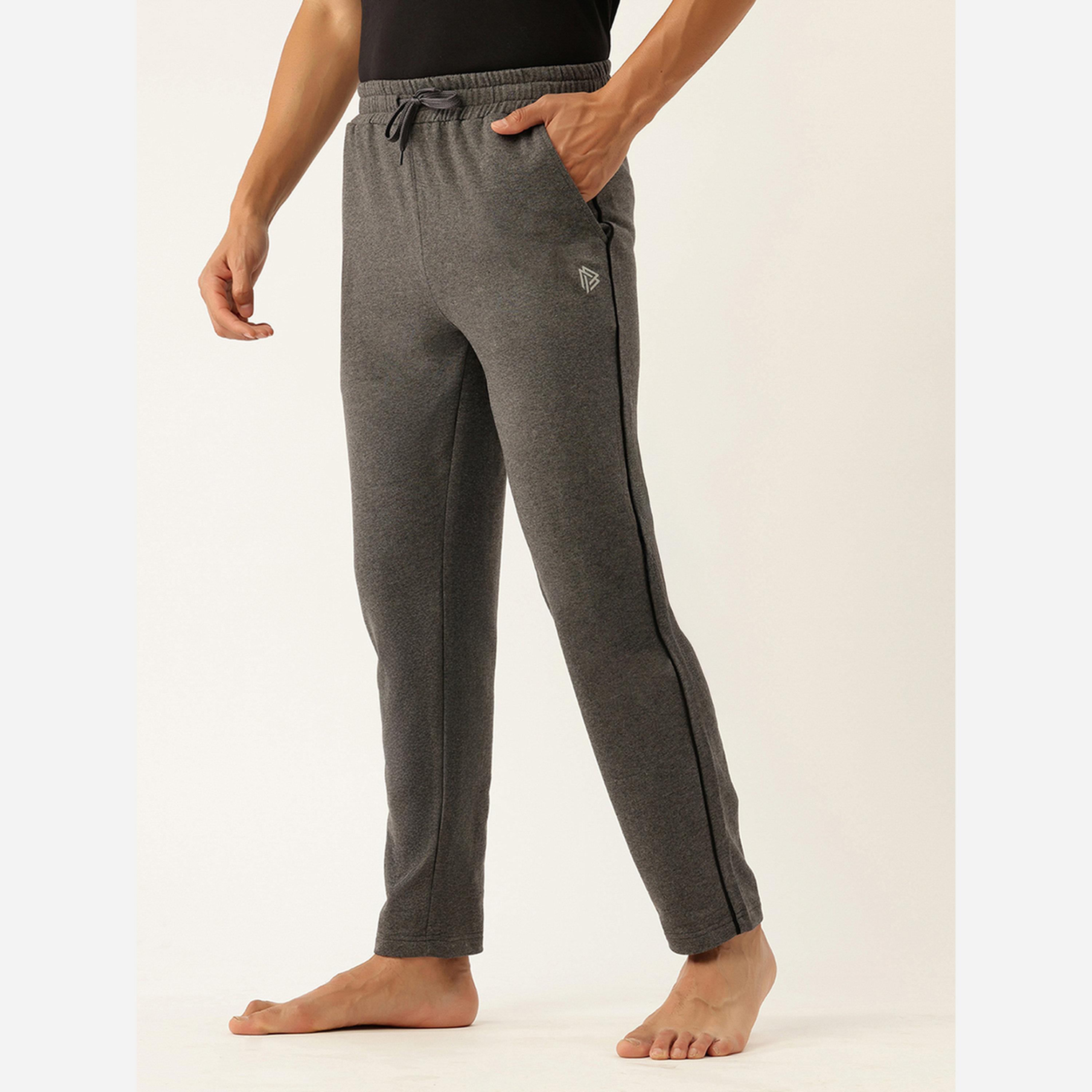 John Player Men Charcoal Cotton Pants with Piping-men-clothing-nightwear-pyjamaandshorts-image-3