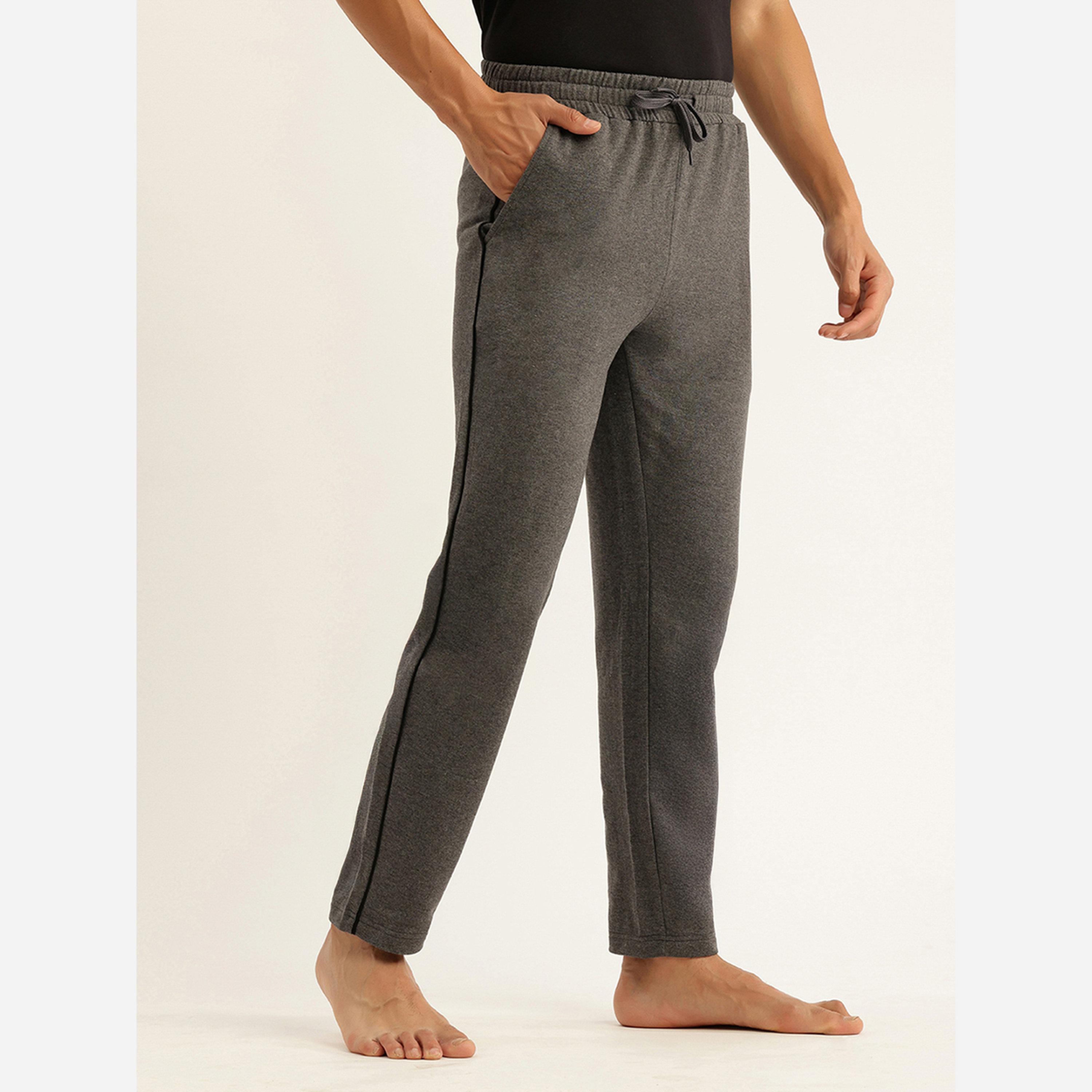 John Player Men Charcoal Cotton Pants with Piping-men-clothing-nightwear-pyjamaandshorts-image-4