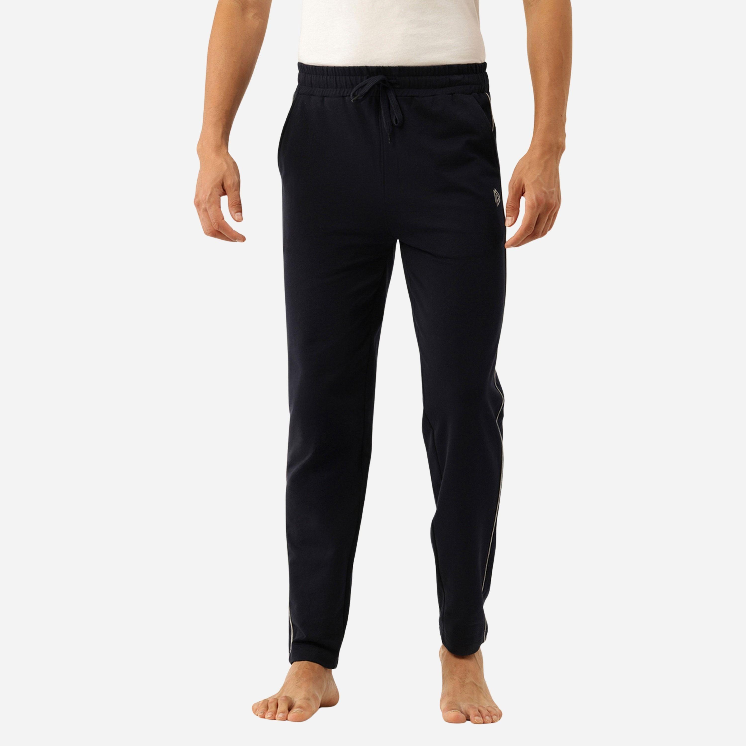 جون بلاير - بنطال رجالي لون كحلي قطن مع حواف مزخرفة-men-clothing-nightwear-pyjamaandshorts-image-1