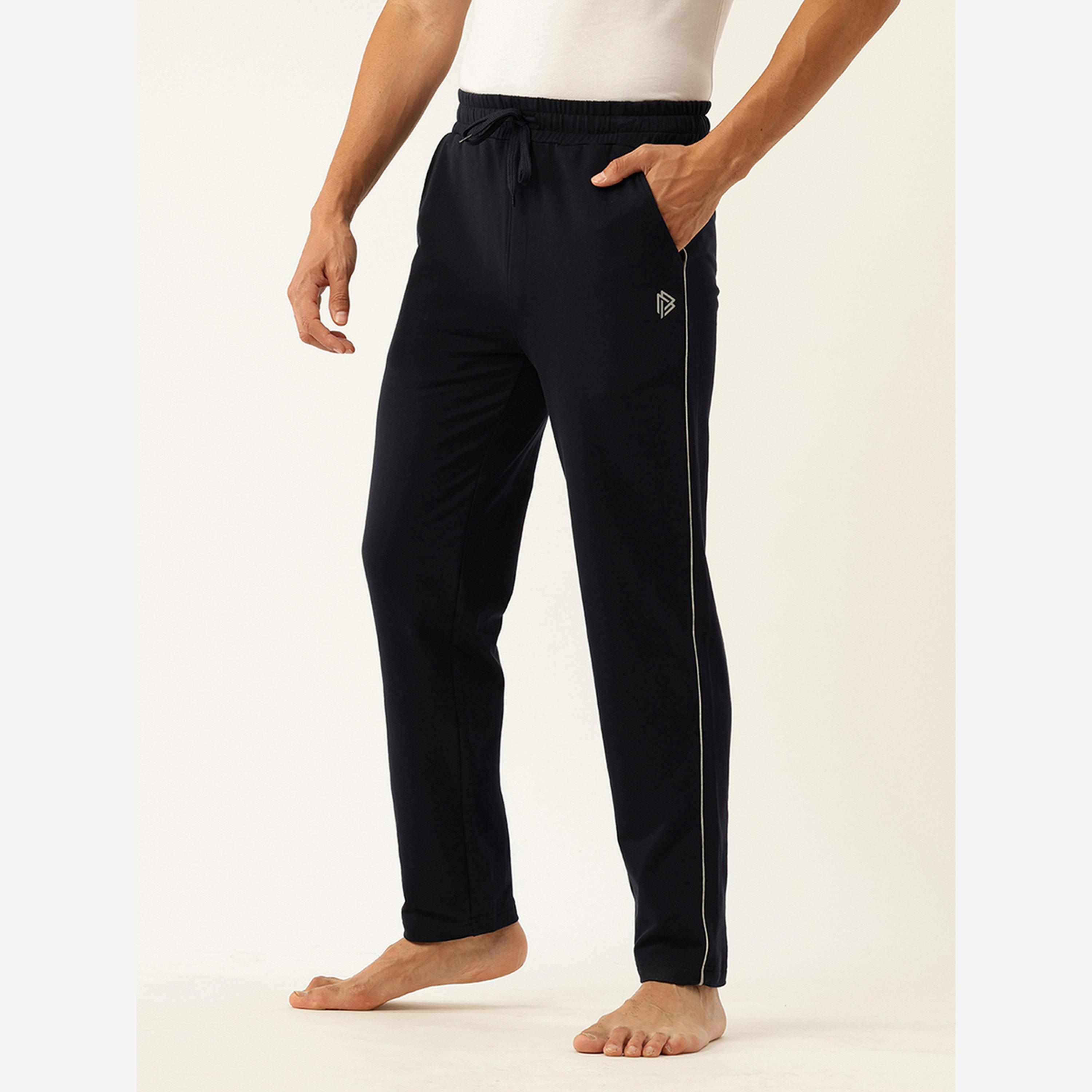 John Player Men Navy Cotton Pants with Piping-men-clothing-nightwear-pyjamaandshorts-image-4