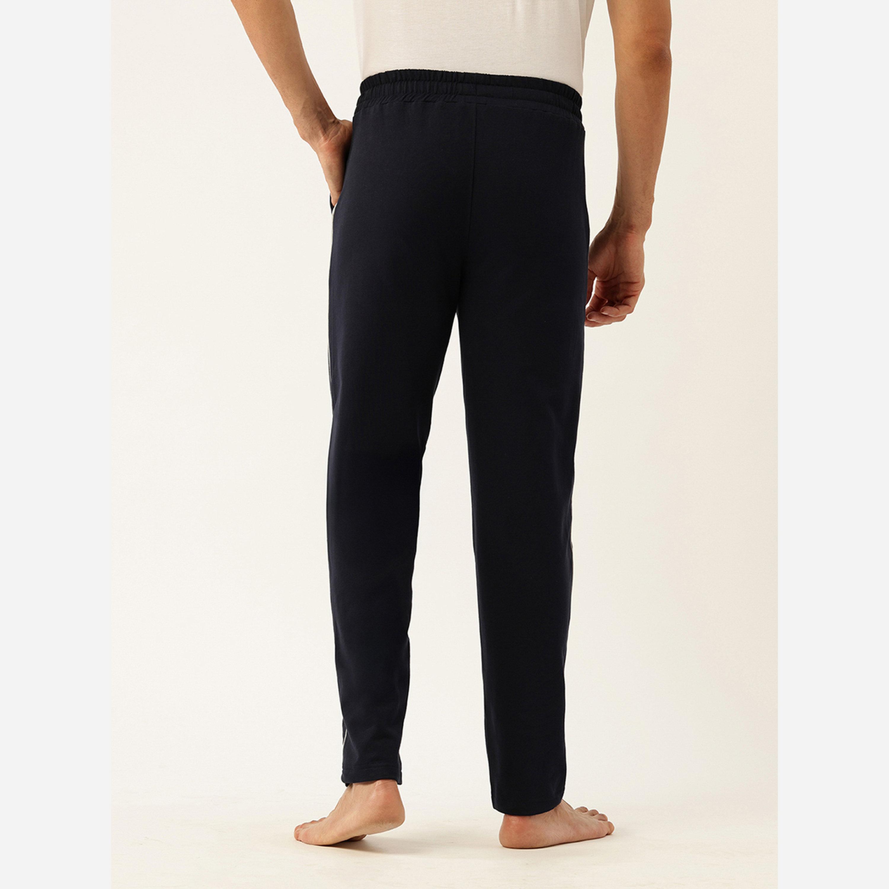 جون بلاير - بنطال رجالي لون كحلي قطن مع حواف مزخرفة-men-clothing-nightwear-pyjamaandshorts-image-5