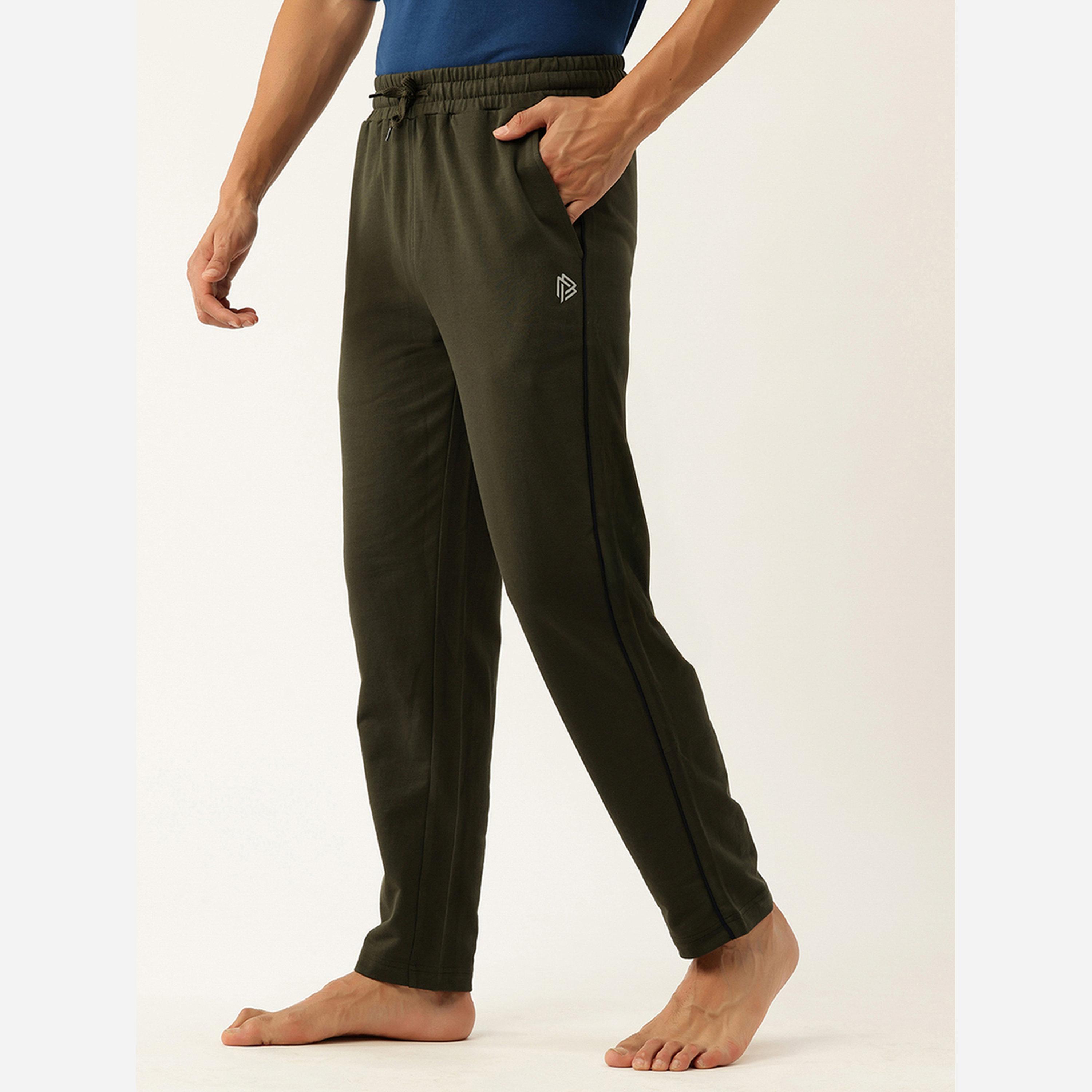 John Player Men Dark Green Cotton Pants with Piping-men-clothing-nightwear-pyjamaandshorts-image-4