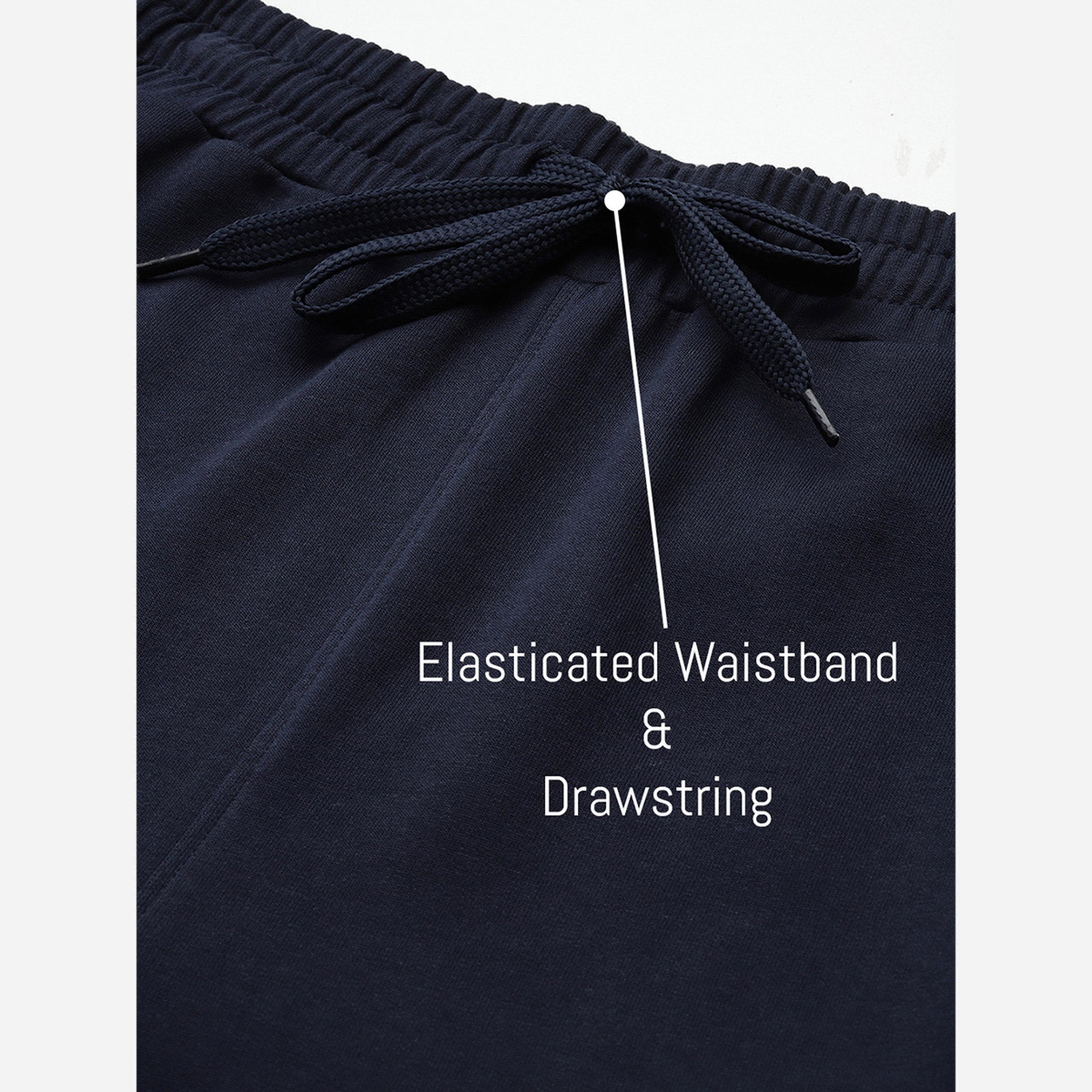 John Player Men Navy Blue Plain Cotton Joggers-men-clothing-nightwear-pyjamaandshorts-image-6