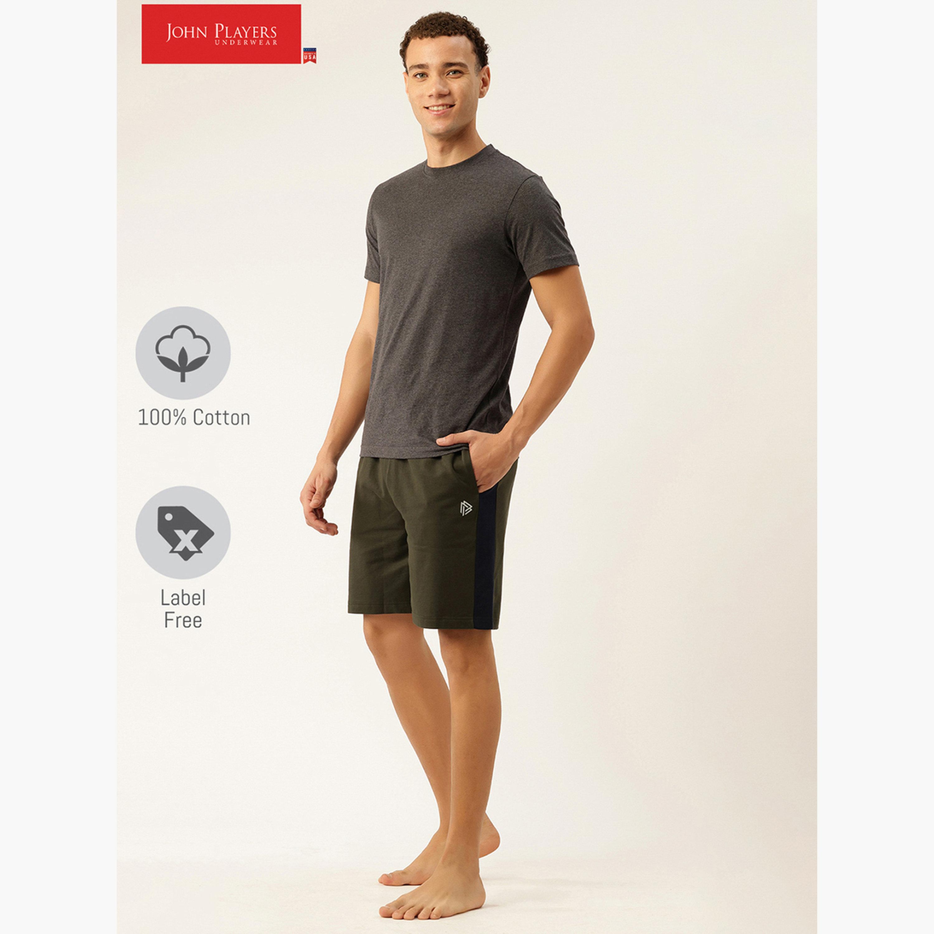 جون بلاير - شورت رجالي من القطن باللون الأخضر مع رباط-men-clothing-bottoms-shorts-image-2