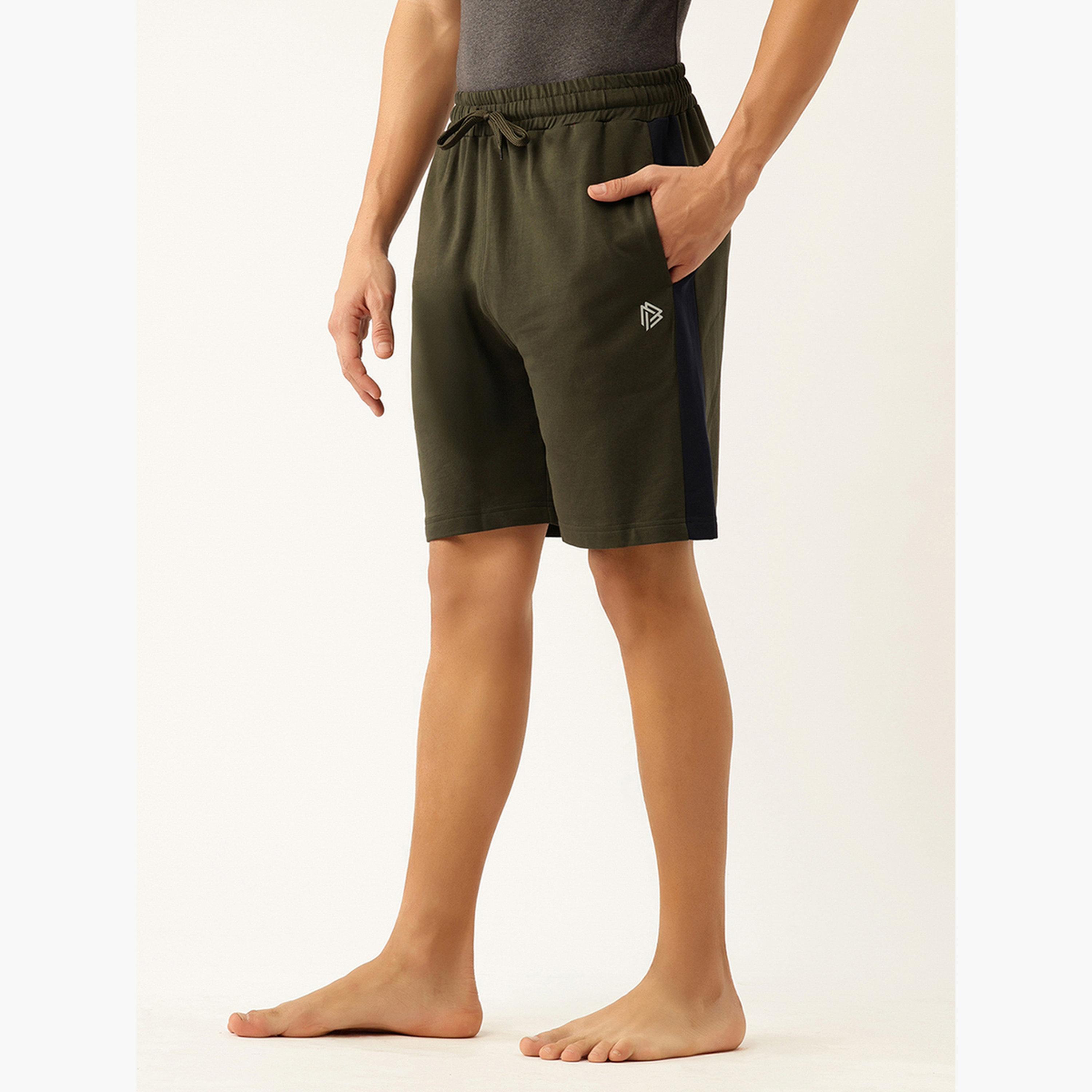 جون بلاير - شورت رجالي من القطن باللون الأخضر مع رباط-men-clothing-bottoms-shorts-image-4